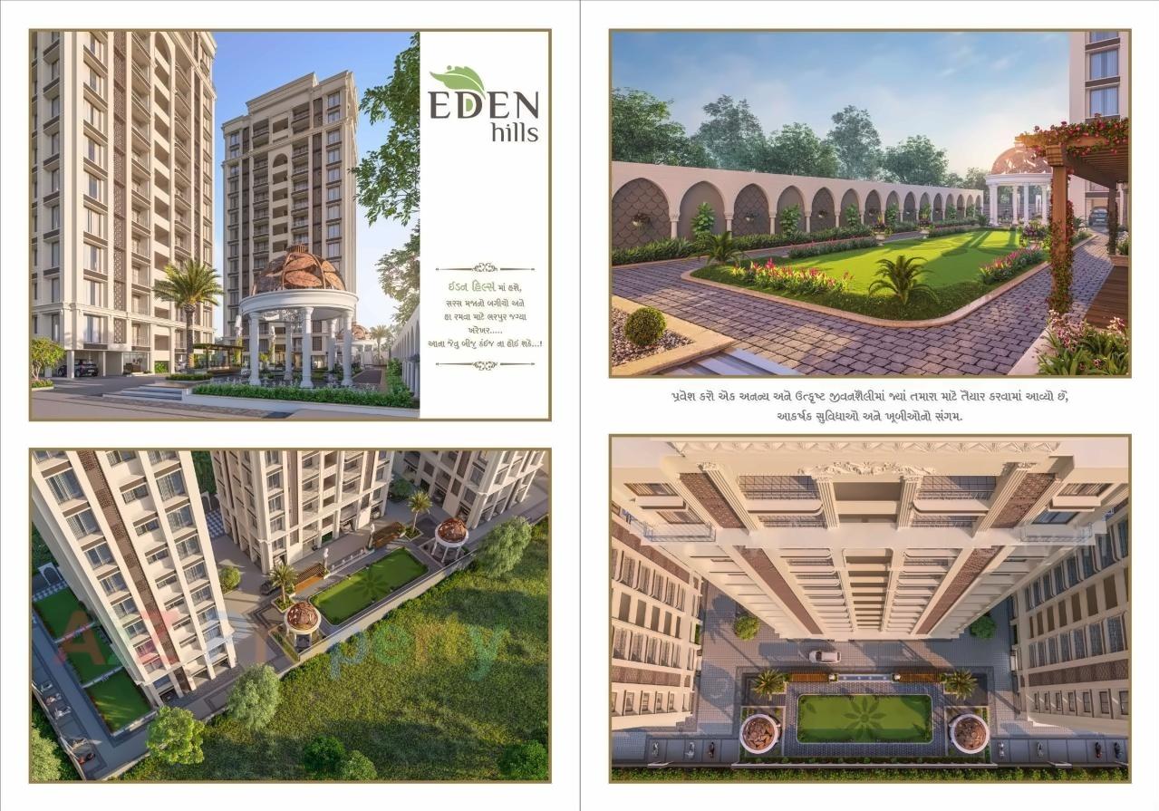 3D Elevation of real estate project Eden Hills located at Varachha, Surat, Gujarat