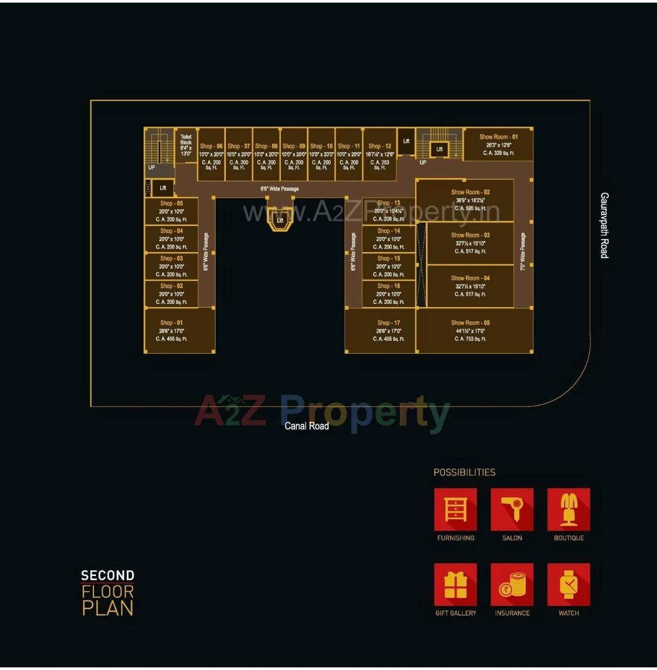 Layout of real estate project Eden Square located at Surat, Surat, Gujarat
