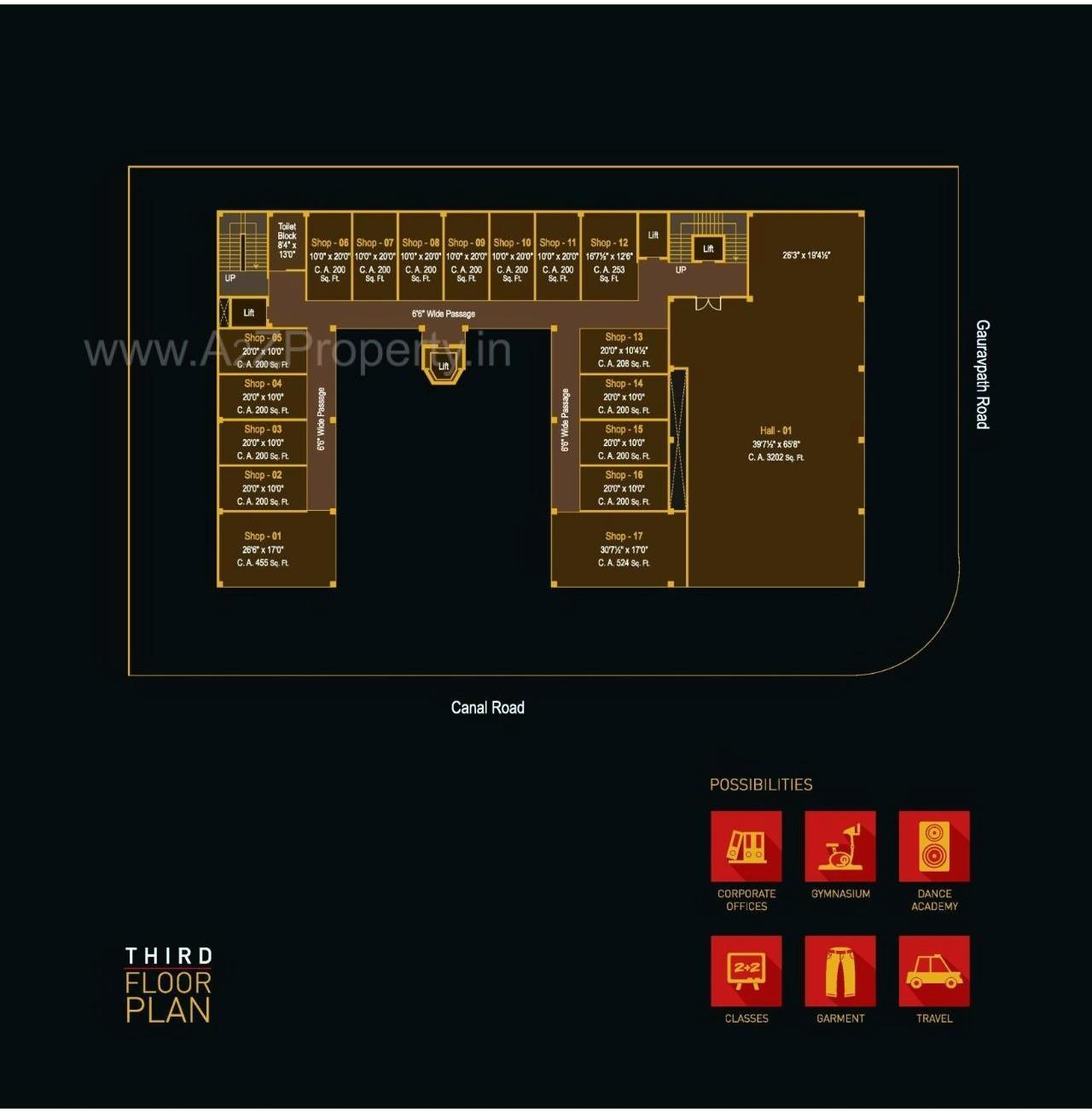 Layout of real estate project Eden Square located at Surat, Surat, Gujarat