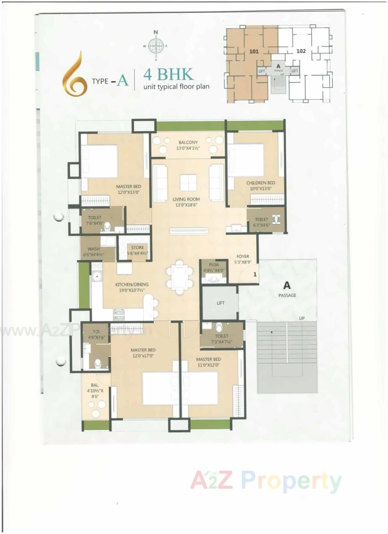Layout of real estate project Eleganza Heights located at Varachha, Surat, Gujarat