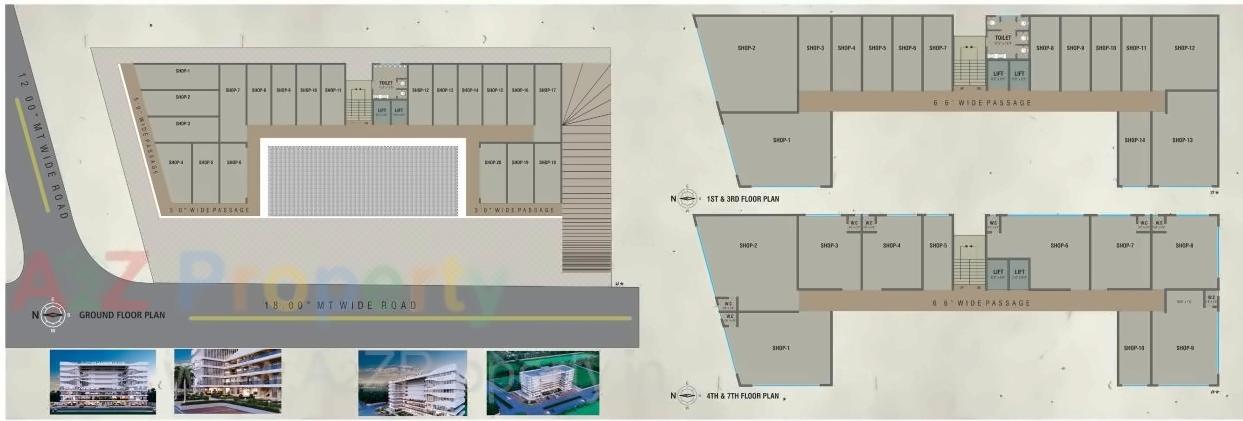 Layout of real estate project Elephanta Business Hub located at Dabholi, Surat, Gujarat
