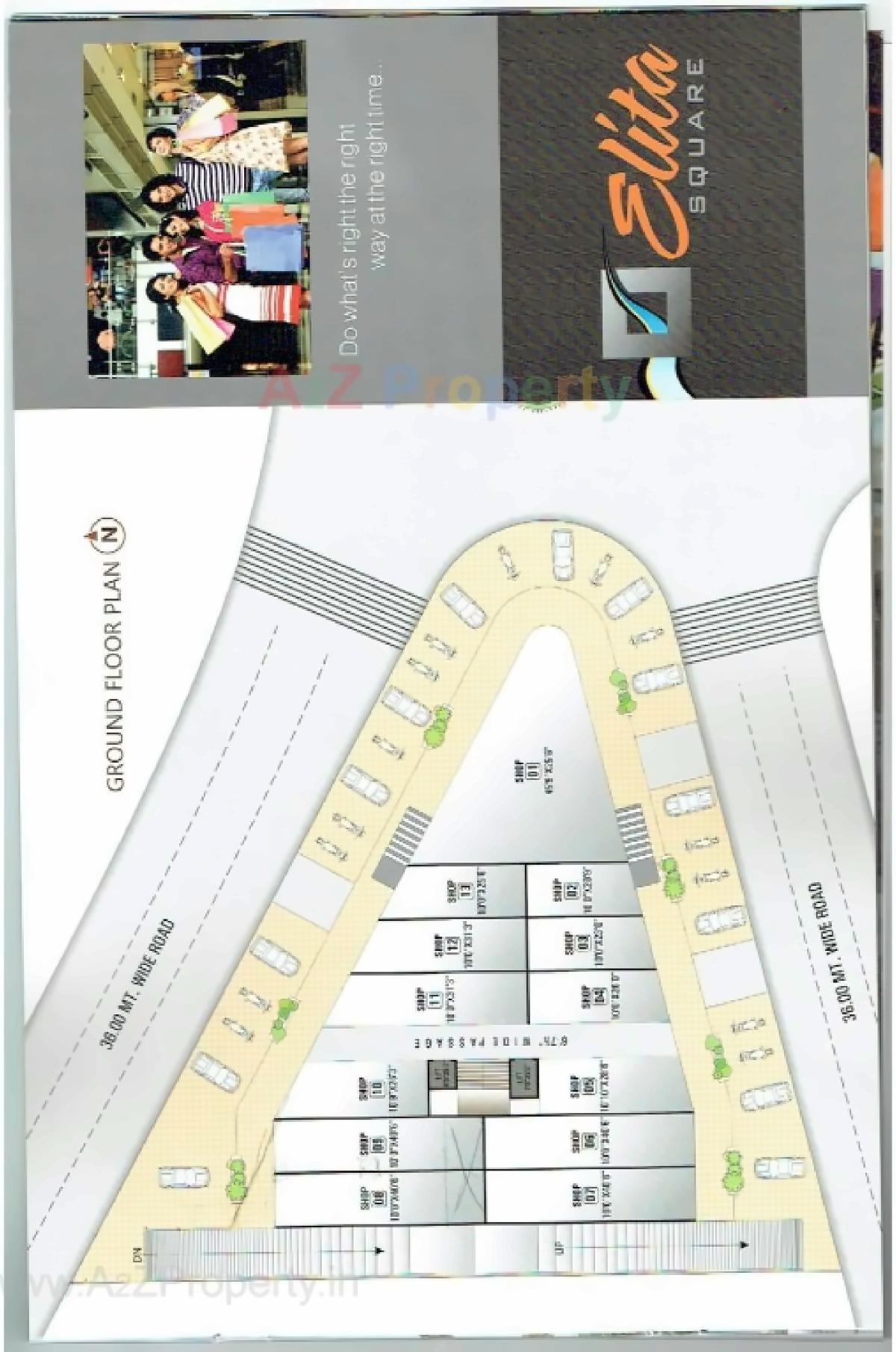 Layout of real estate project Elita Square located at Kosad, Surat, Gujarat