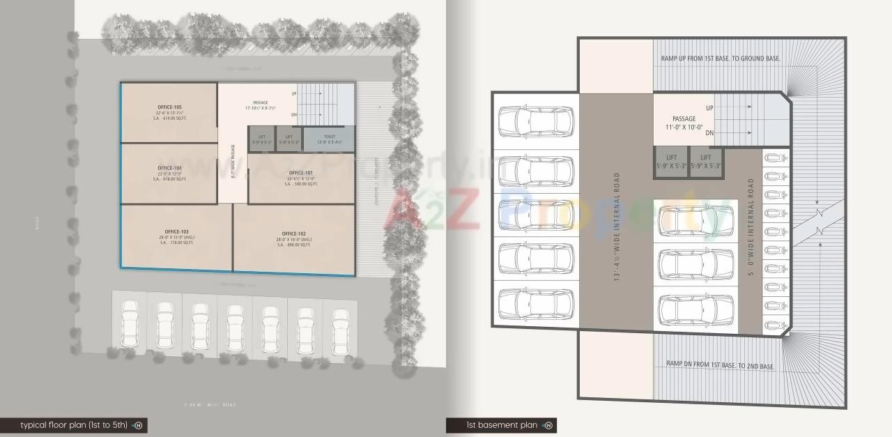 Layout of real estate project Elite located at Nanpura, Surat, Gujarat