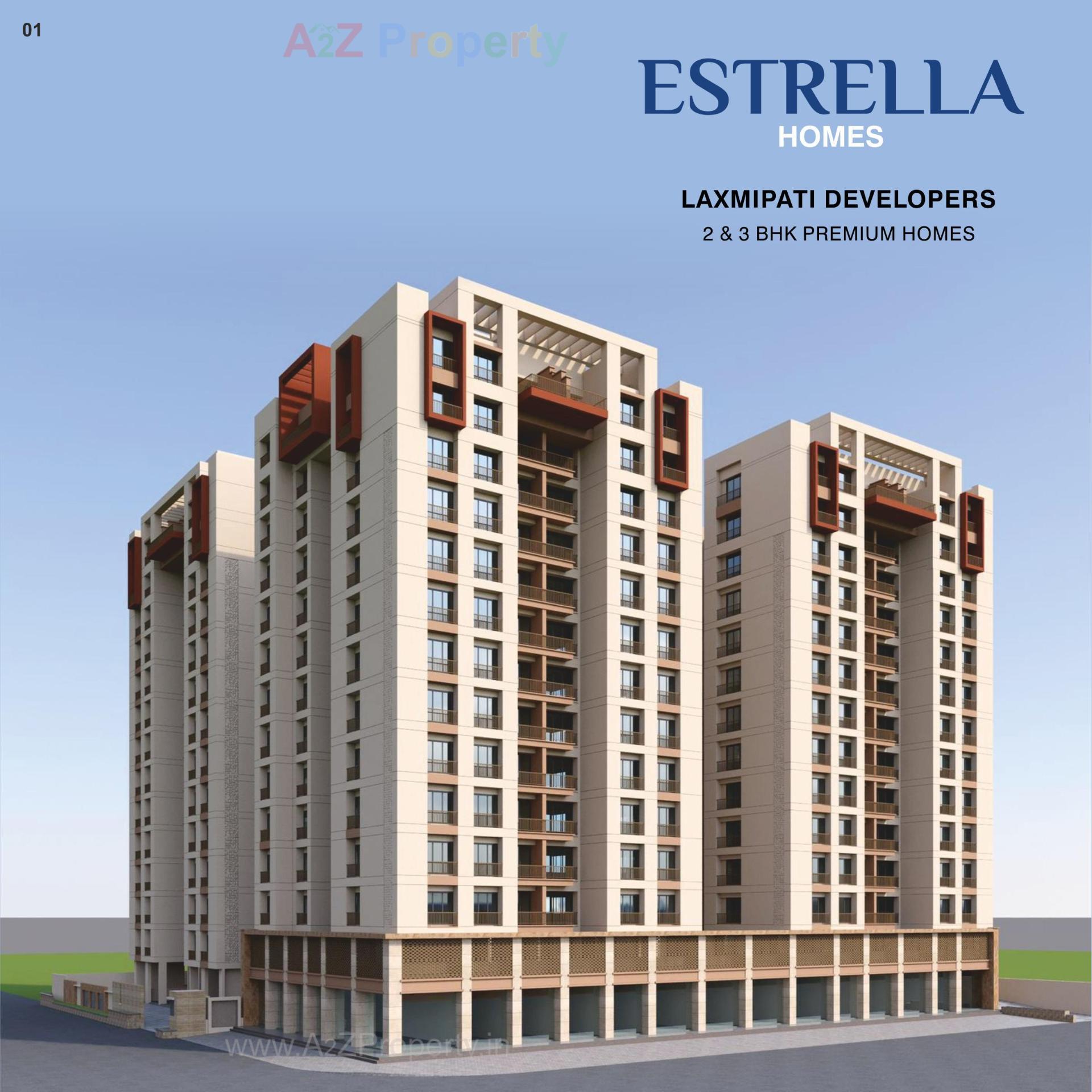 3D Elevation of real estate project Estrella located at Palanpore, Surat, Gujarat