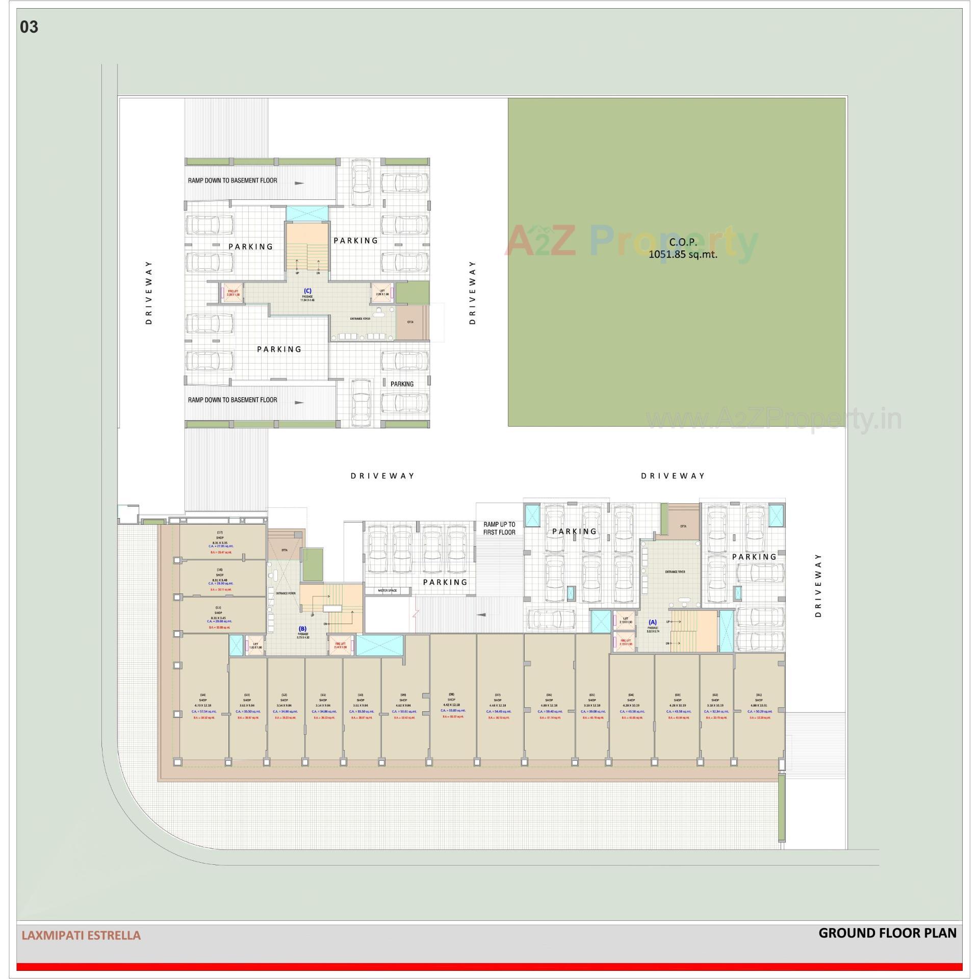 Layout of real estate project Estrella located at Palanpore, Surat, Gujarat