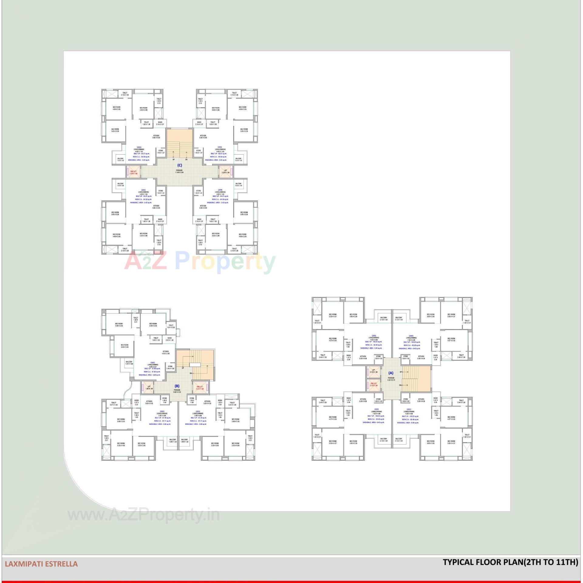 Layout of real estate project Estrella located at Palanpore, Surat, Gujarat