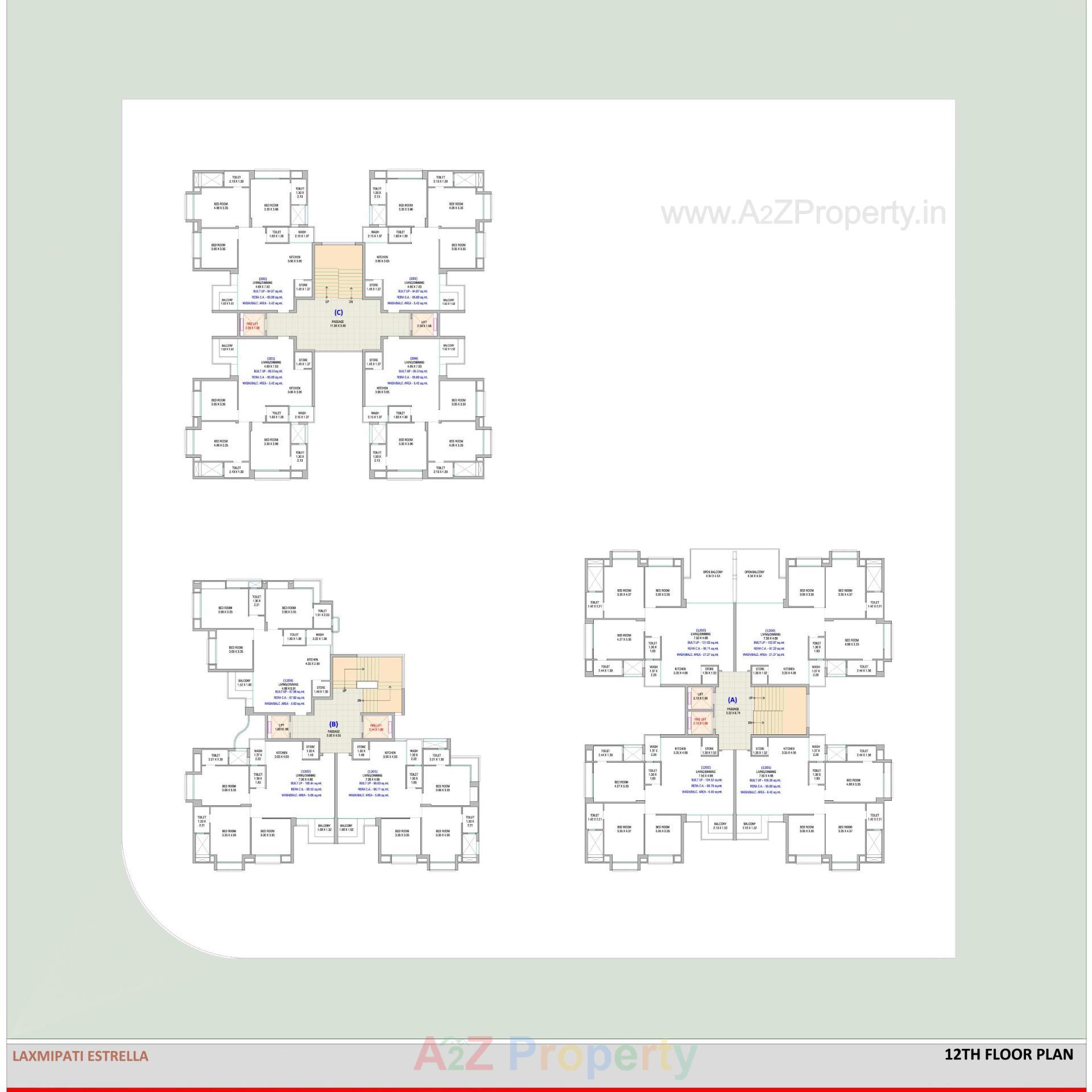 Layout of real estate project Estrella located at Palanpore, Surat, Gujarat