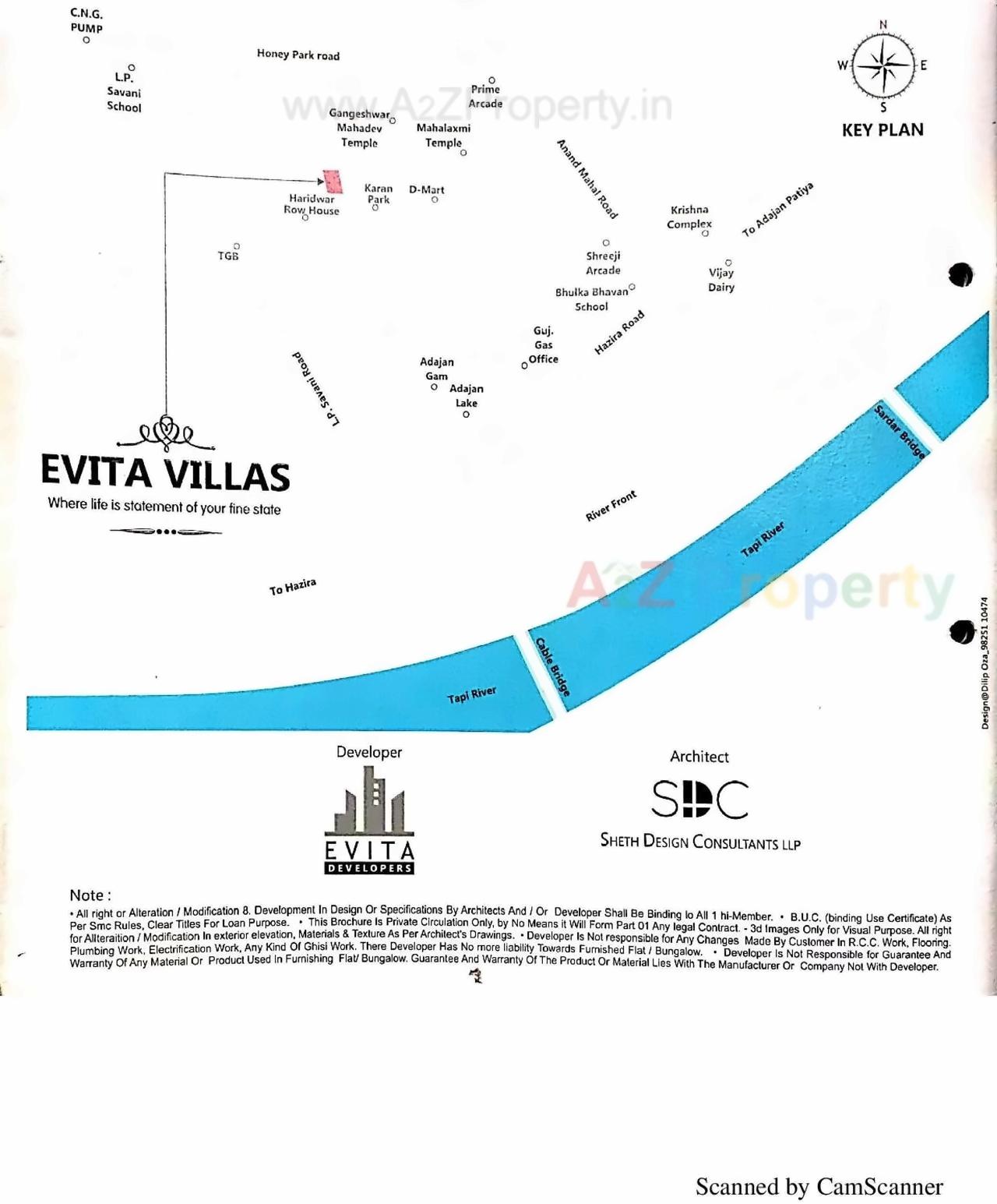  of real estate project Evita Villas located at Adajan, Surat, Gujarat