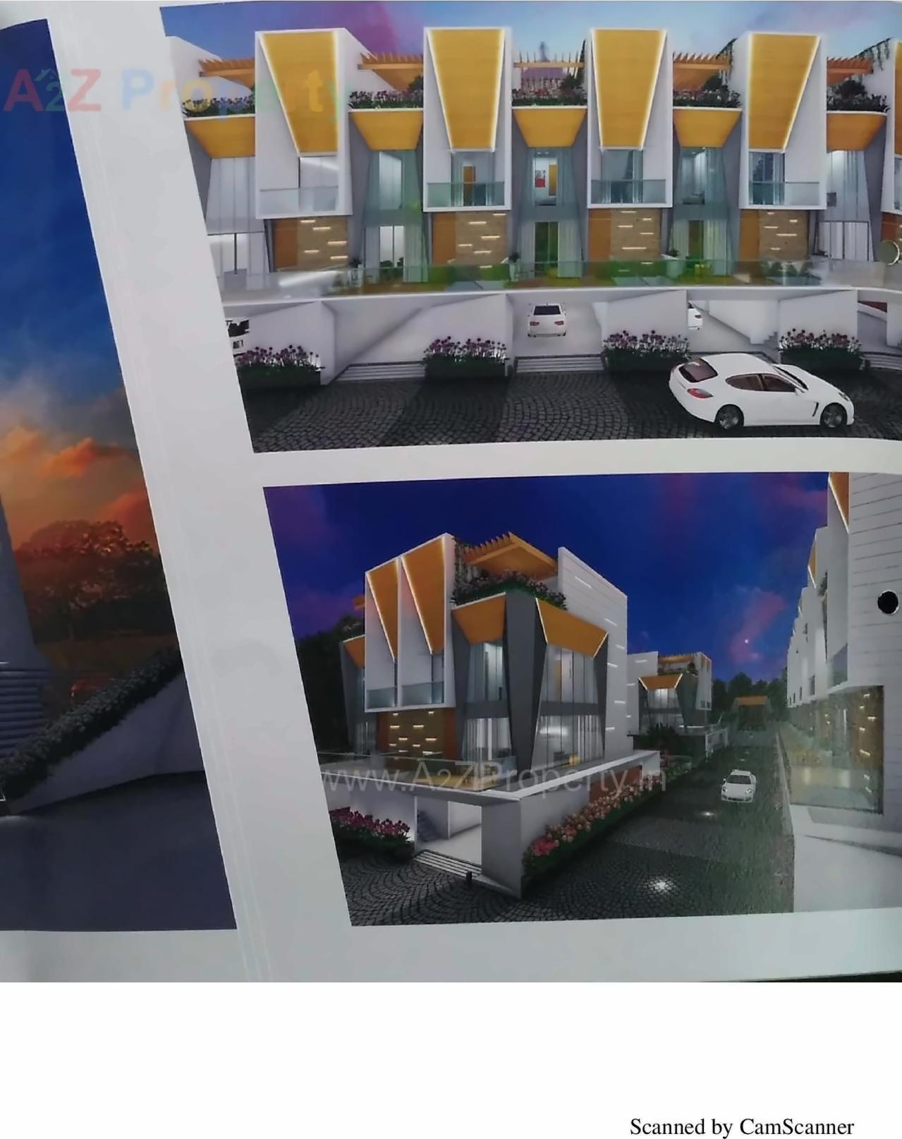 3D Elevation of real estate project Evita Villas located at Adajan, Surat, Gujarat