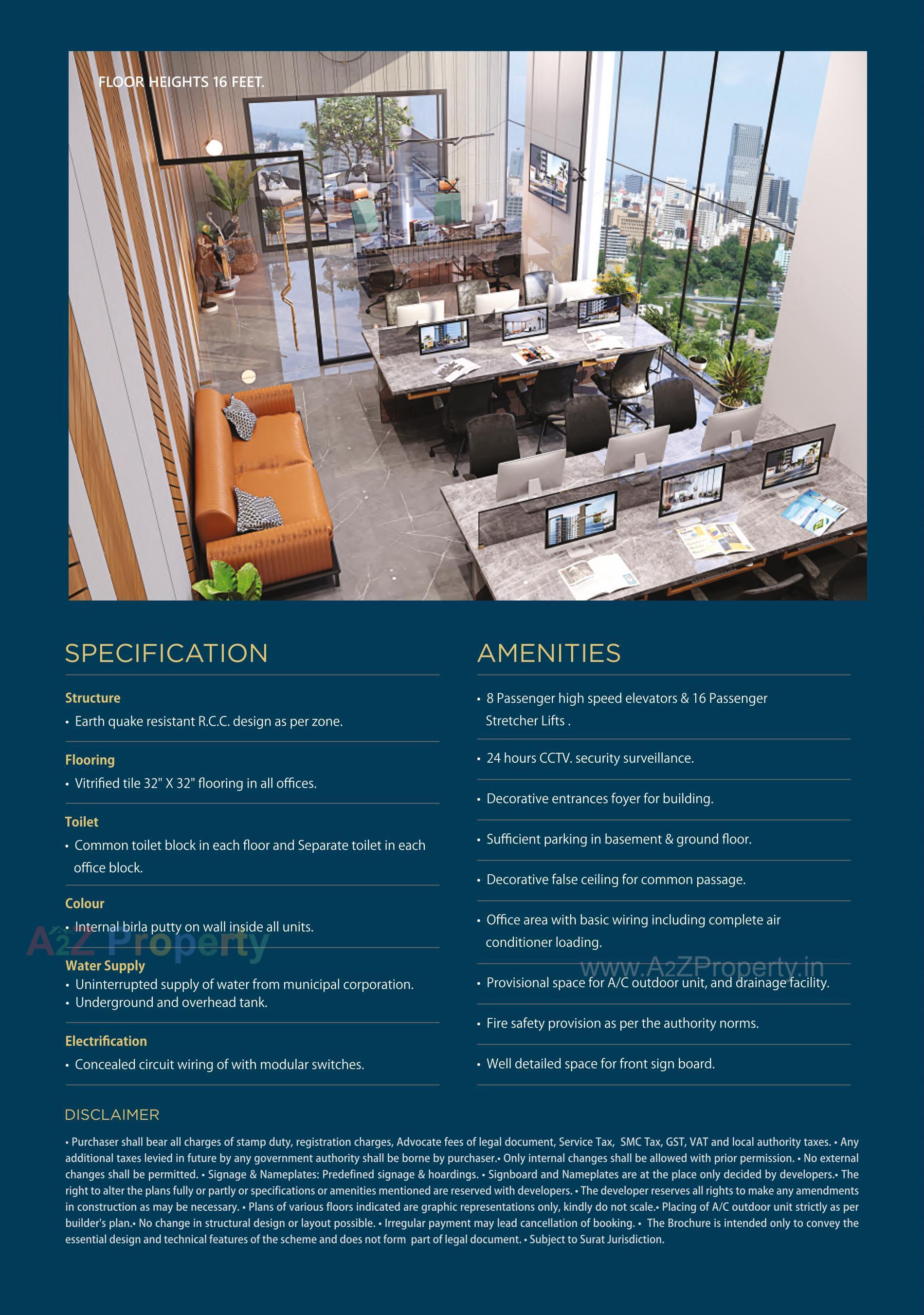 3D Elevation of real estate project Excellent Business Hub located at Lal-darwaja, Surat, Gujarat