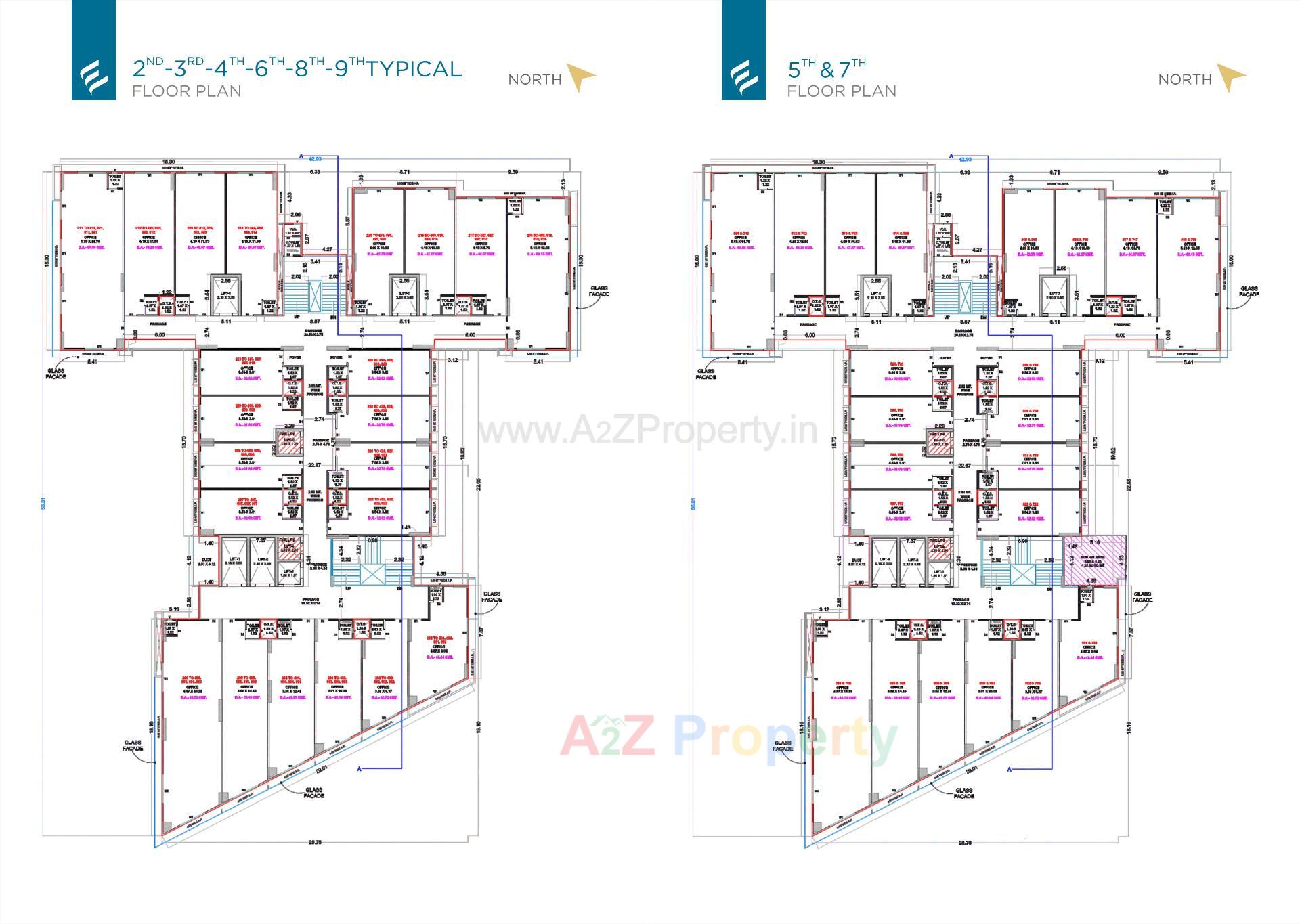 Layout of real estate project Excellent Business Hub located at Lal-darwaja, Surat, Gujarat