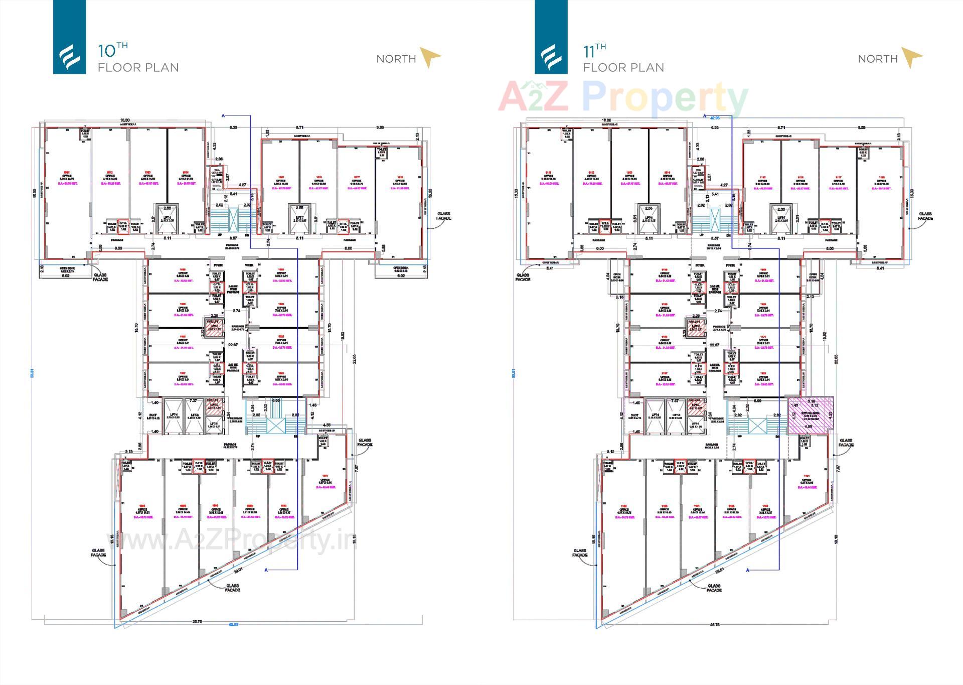 Layout of real estate project Excellent Business Hub located at Lal-darwaja, Surat, Gujarat