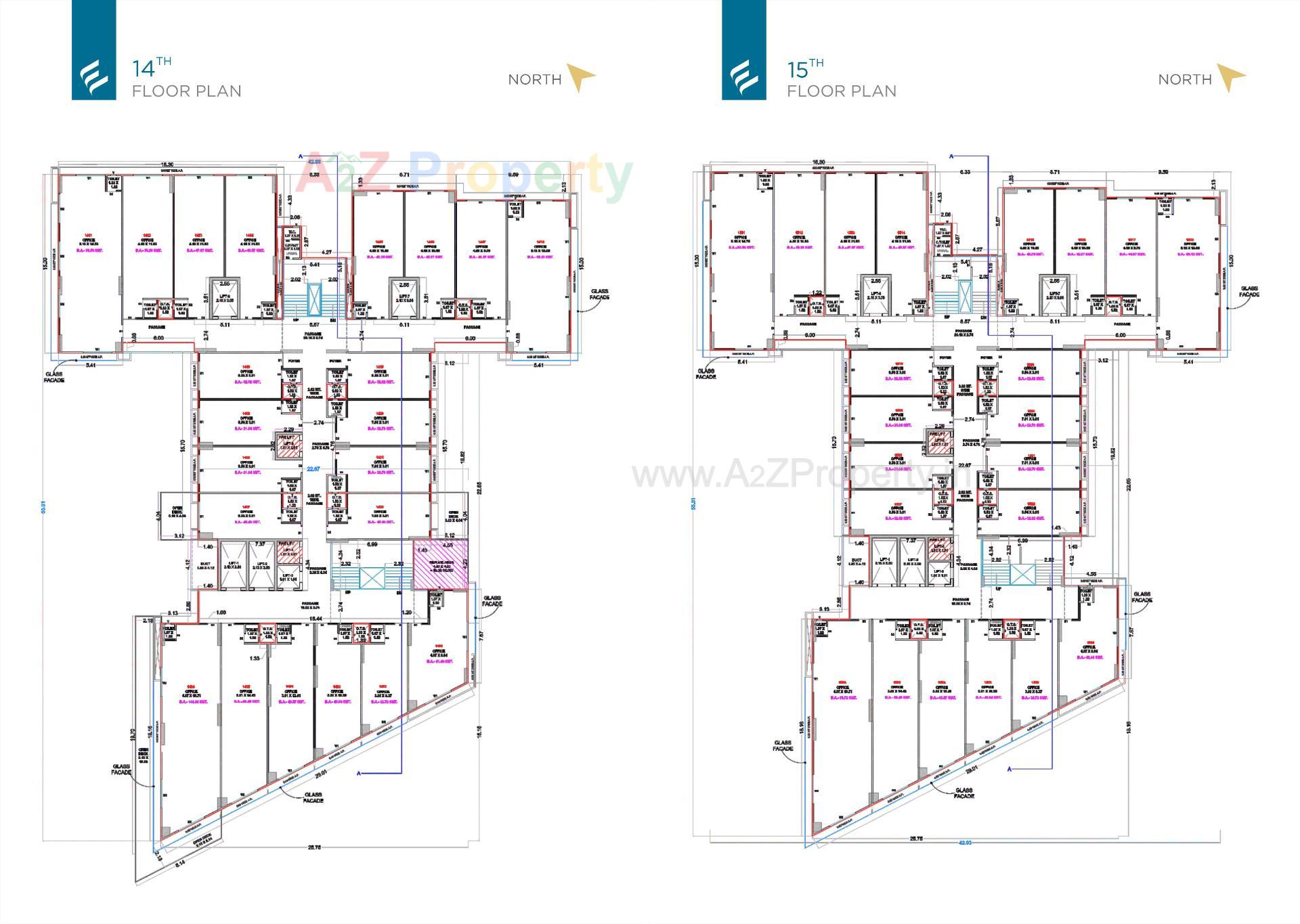 Layout of real estate project Excellent Business Hub located at Lal-darwaja, Surat, Gujarat