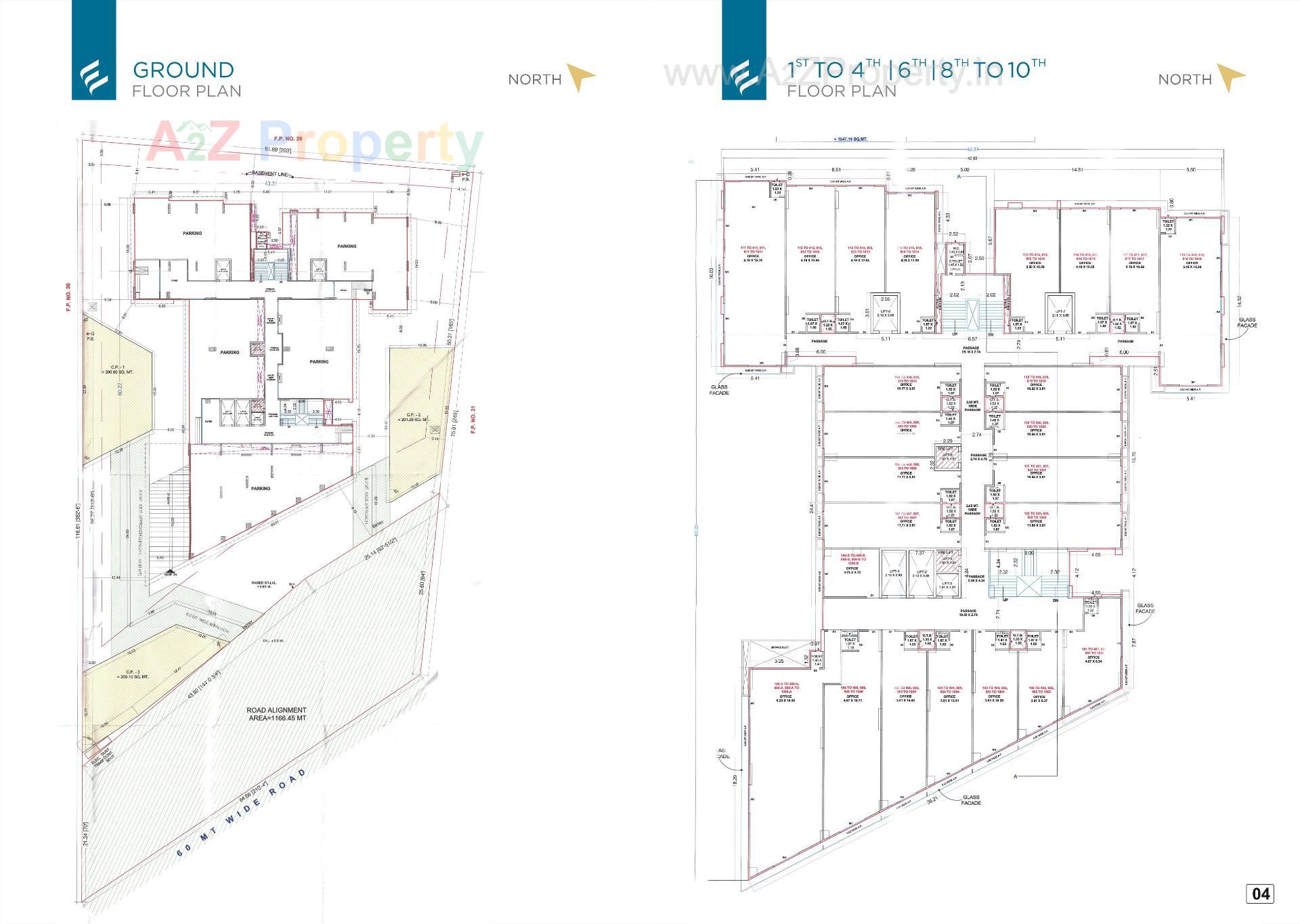 Layout of real estate project Excellent Business Hub located at Lal-darwaja, Surat, Gujarat
