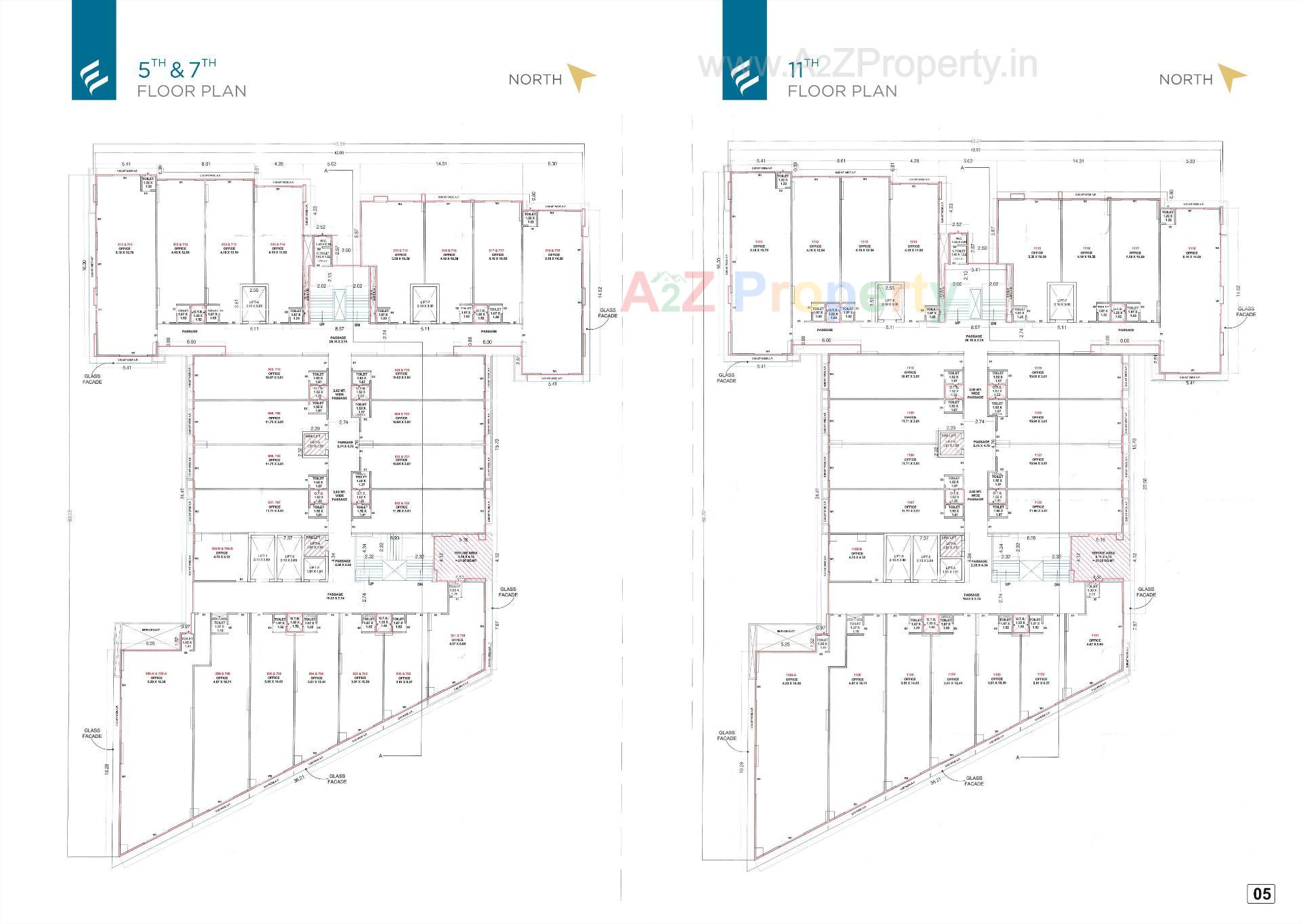 Layout of real estate project Excellent Business Hub located at Lal-darwaja, Surat, Gujarat