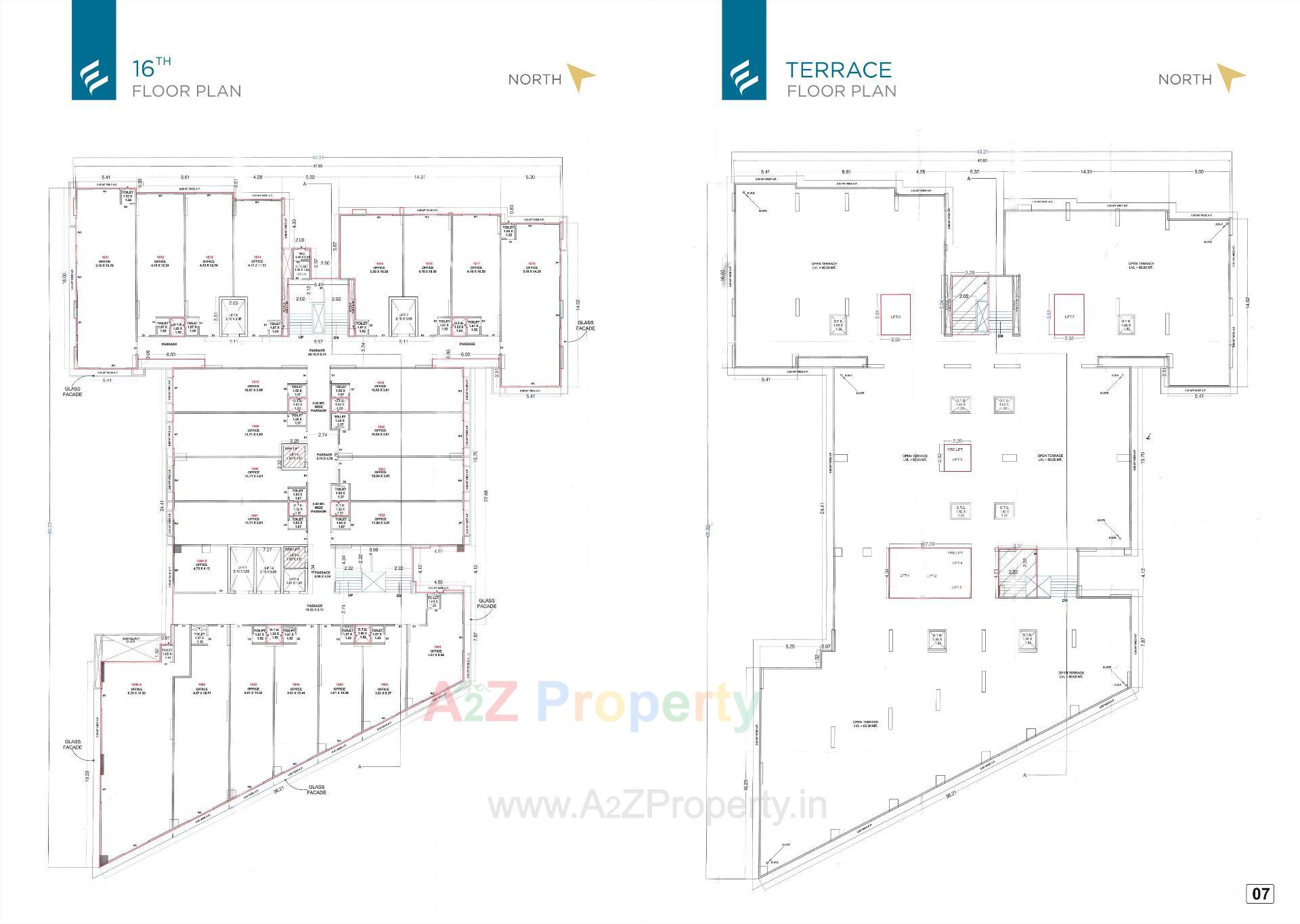 Layout of real estate project Excellent Business Hub located at Lal-darwaja, Surat, Gujarat