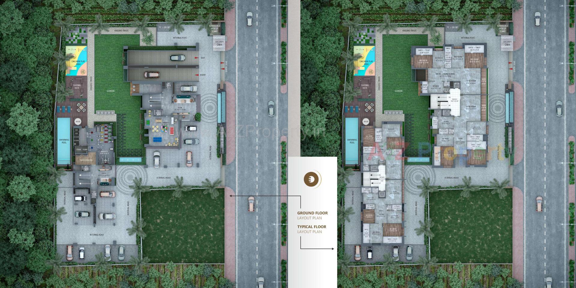 Layout of real estate project Exclusive located at Rander, Surat, Gujarat