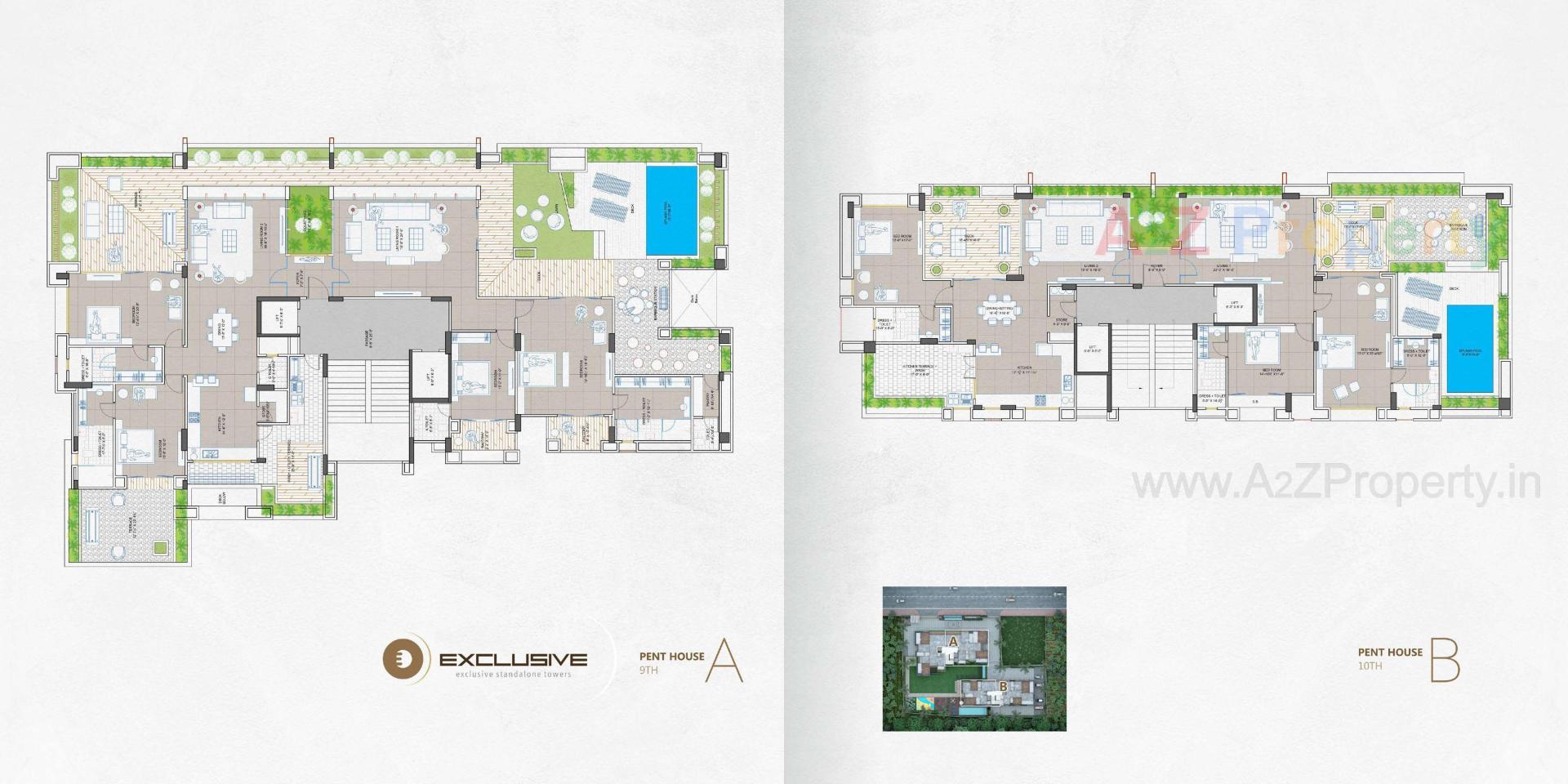 Layout of real estate project Exclusive located at Rander, Surat, Gujarat