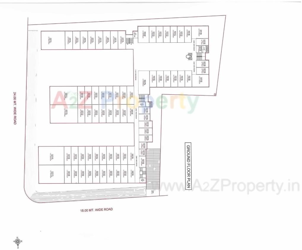 Layout of real estate project Exult Shoppers located at Vesu, Surat, Gujarat