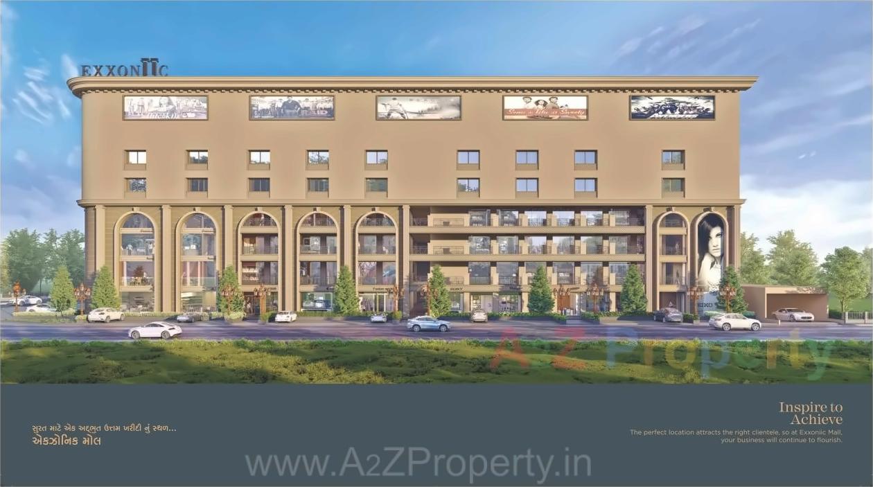 3D Elevation of real estate project Exxoniic located at Surat, Surat, Gujarat