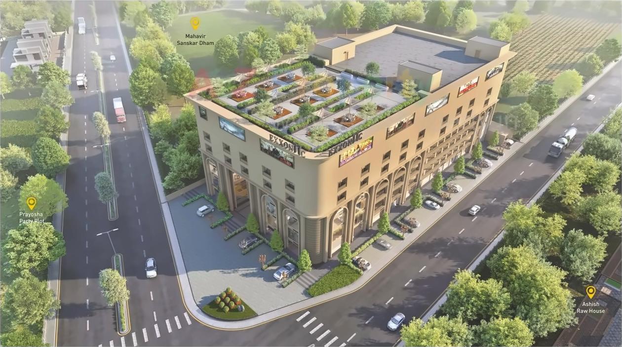 3D Elevation of real estate project Exxoniic located at Surat, Surat, Gujarat