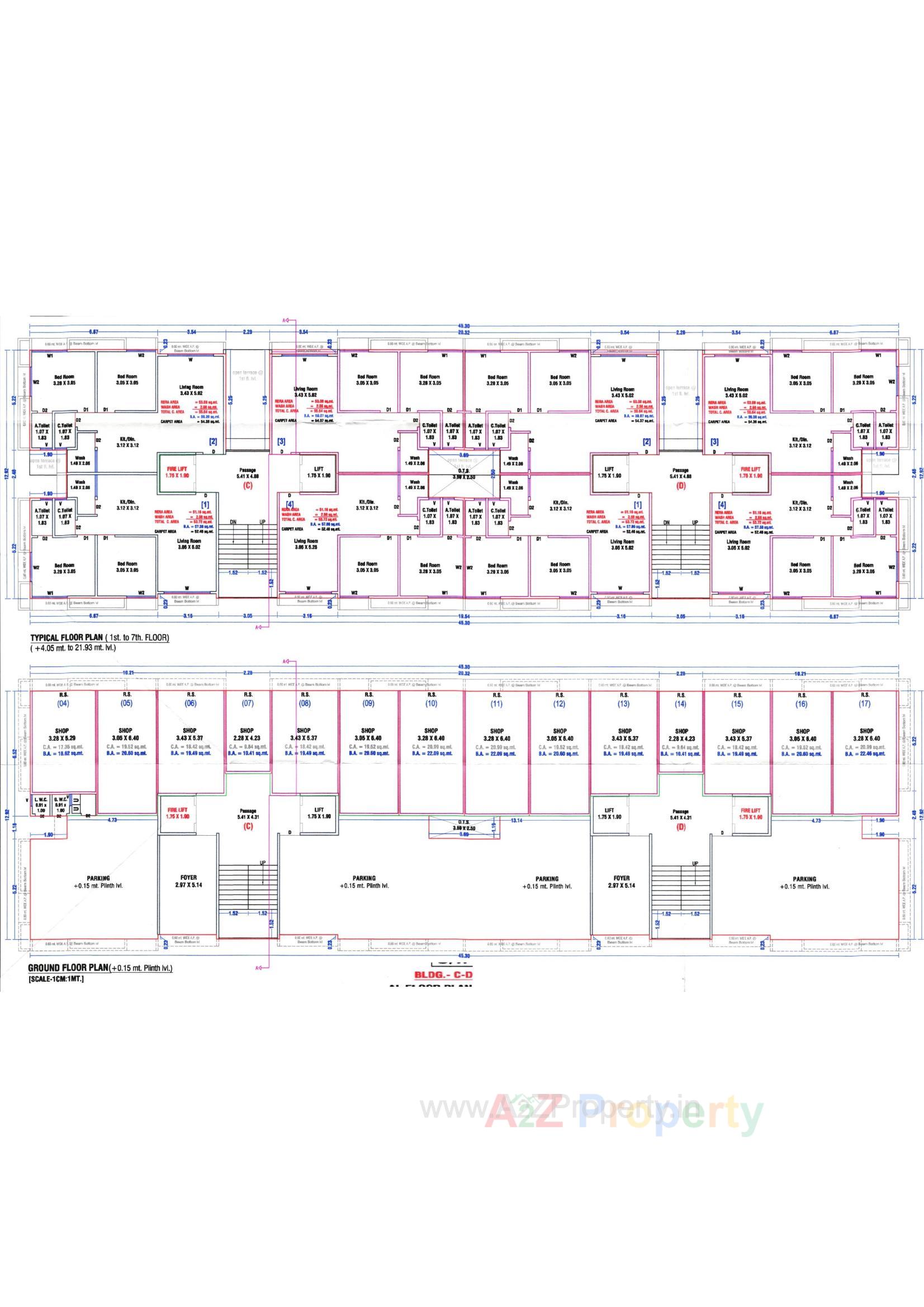 Layout of real estate project Flower View Homes located at Dindoli, Surat, Gujarat