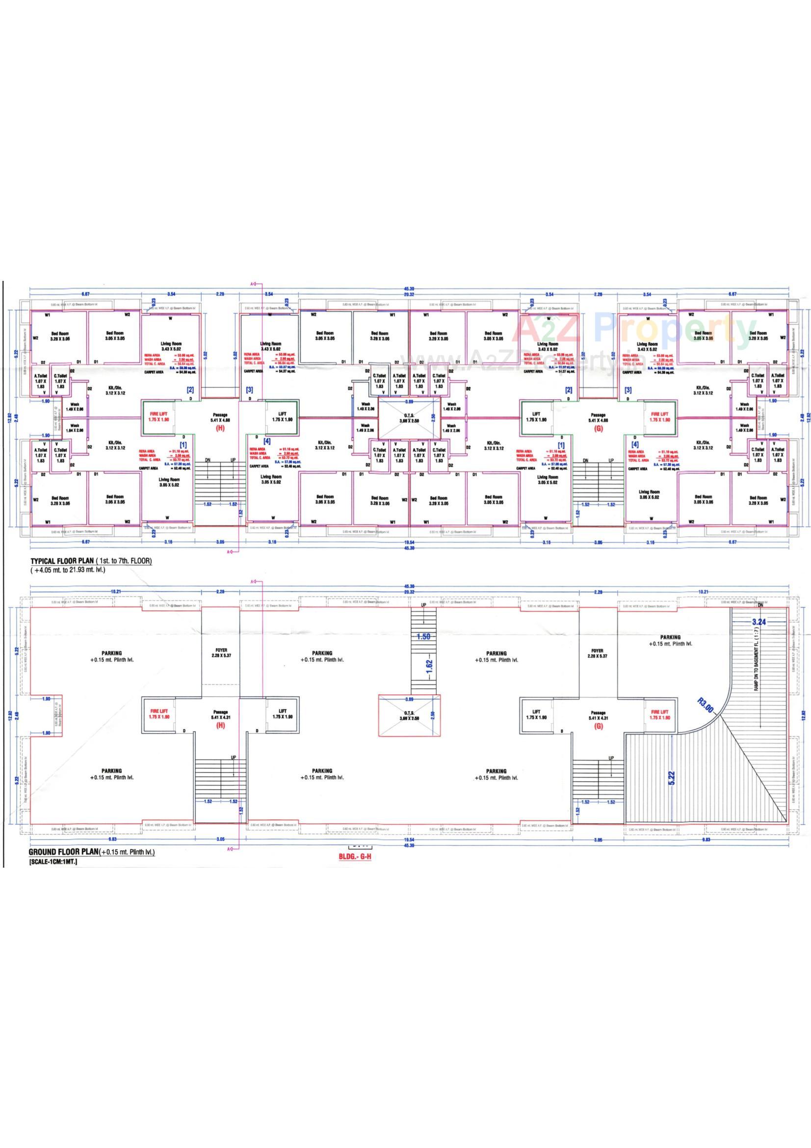 Layout of real estate project Flower View Homes located at Dindoli, Surat, Gujarat