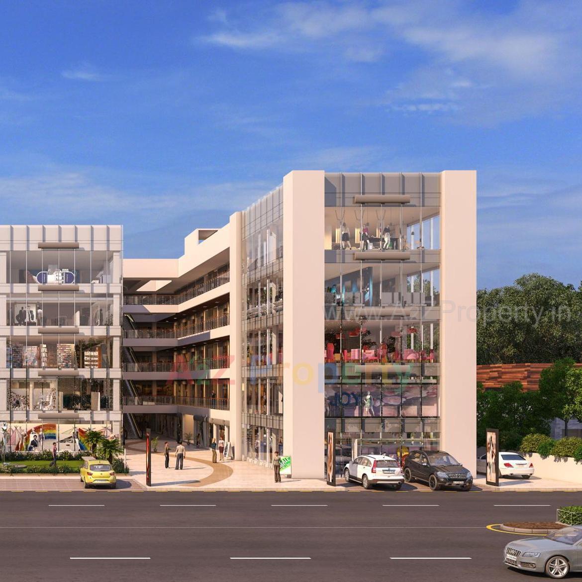 3D Elevation of real estate project Fortune Highstreet located at Surat, Surat, Gujarat