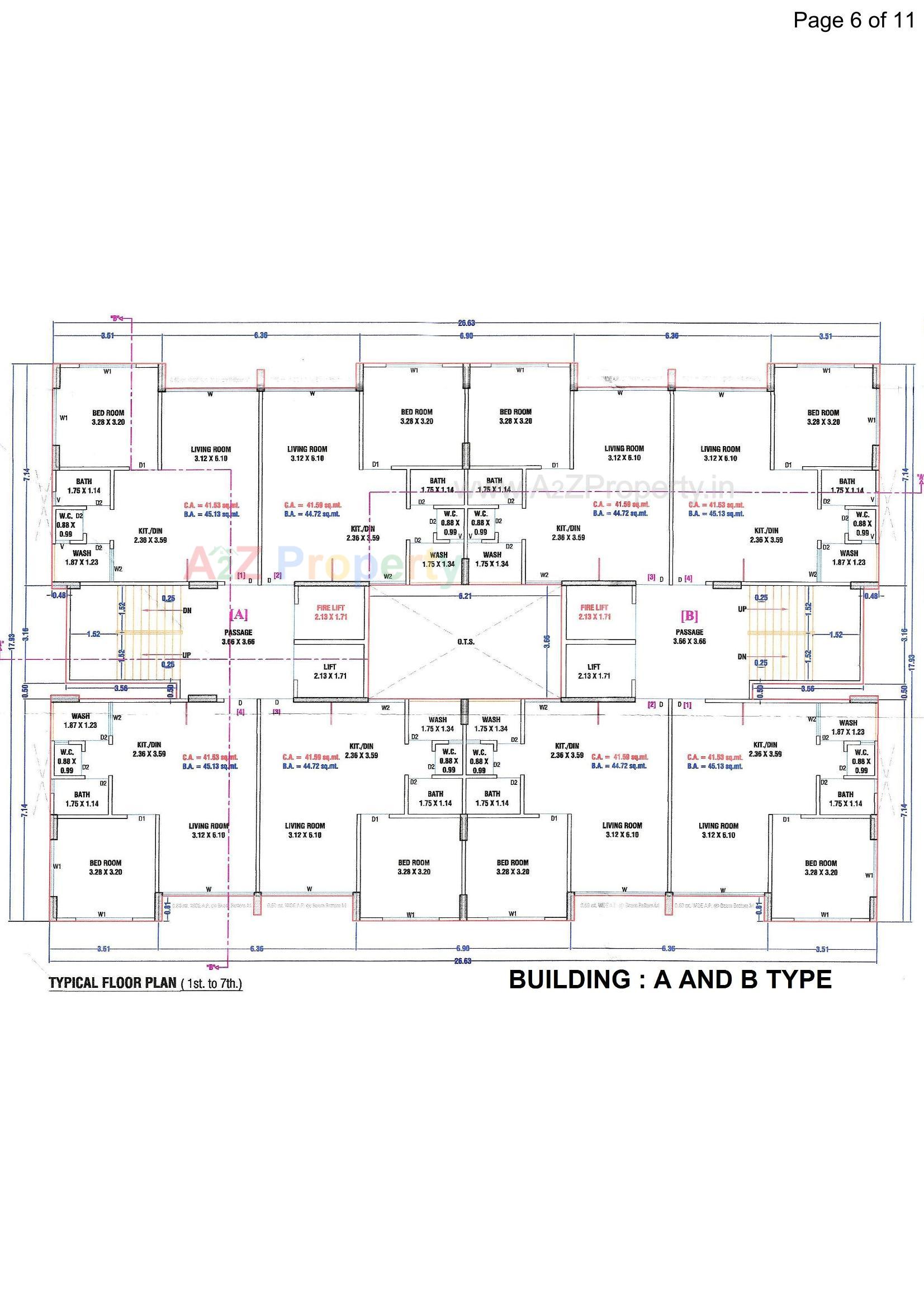 Layout of real estate project Gajanand Residency located at Dindoli, Surat, Gujarat