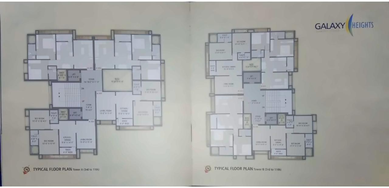 Layout of real estate project Galaxy Heights located at Surat, Surat, Gujarat