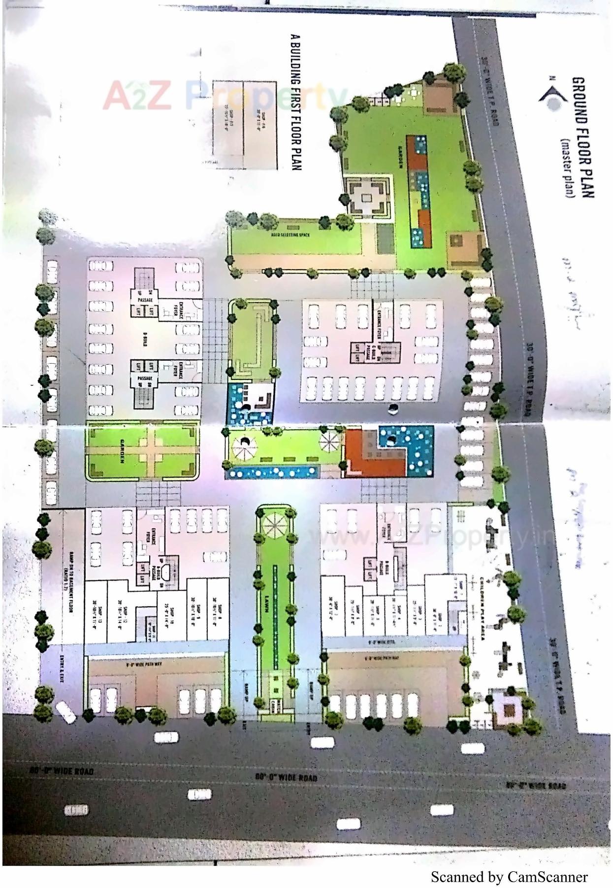 Layout of real estate project Galaxy Heritage located at Unn, Surat, Gujarat