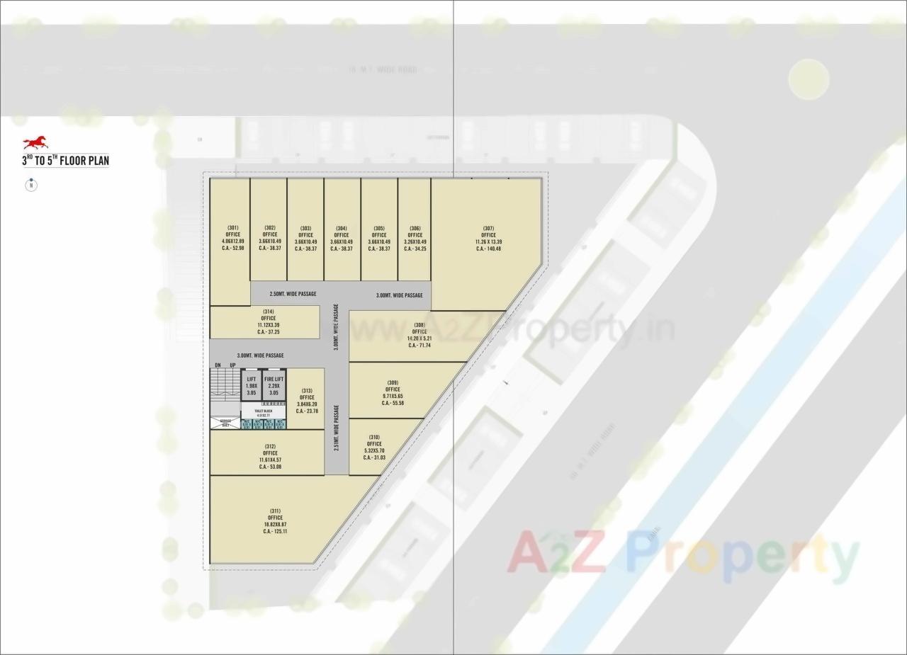 Layout of real estate project Galloping Corridor located at Bharthana, Surat, Gujarat