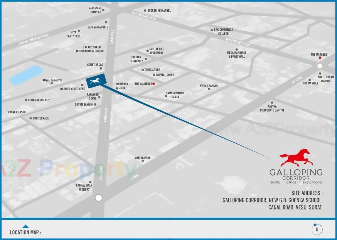  of real estate project Galloping Corridor located at Bharthana, Surat, Gujarat