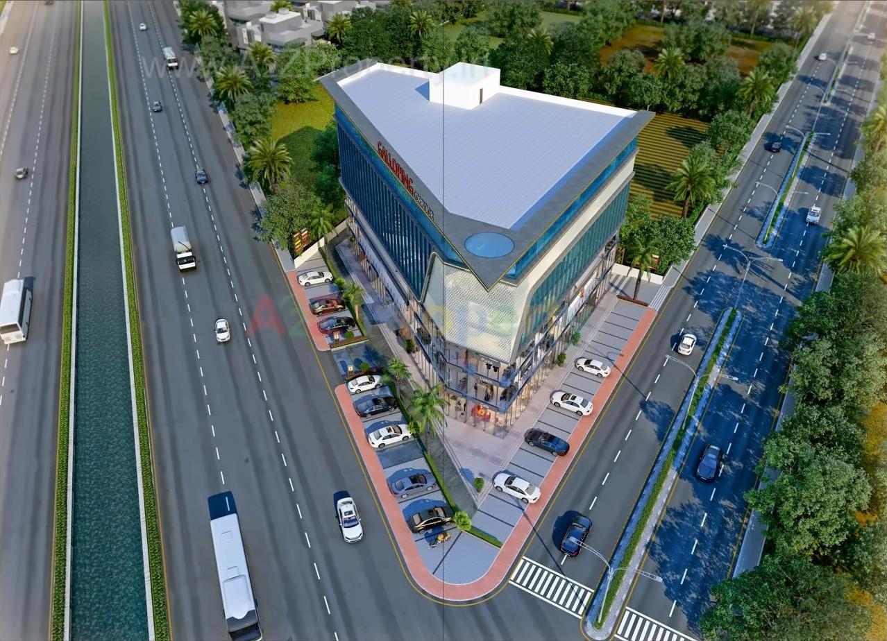 3D Elevation of real estate project Galloping Corridor located at Bharthana, Surat, Gujarat