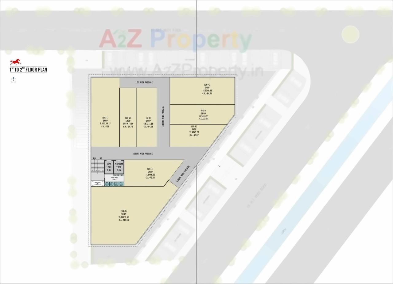 Layout of real estate project Galloping Corridor located at Bharthana, Surat, Gujarat