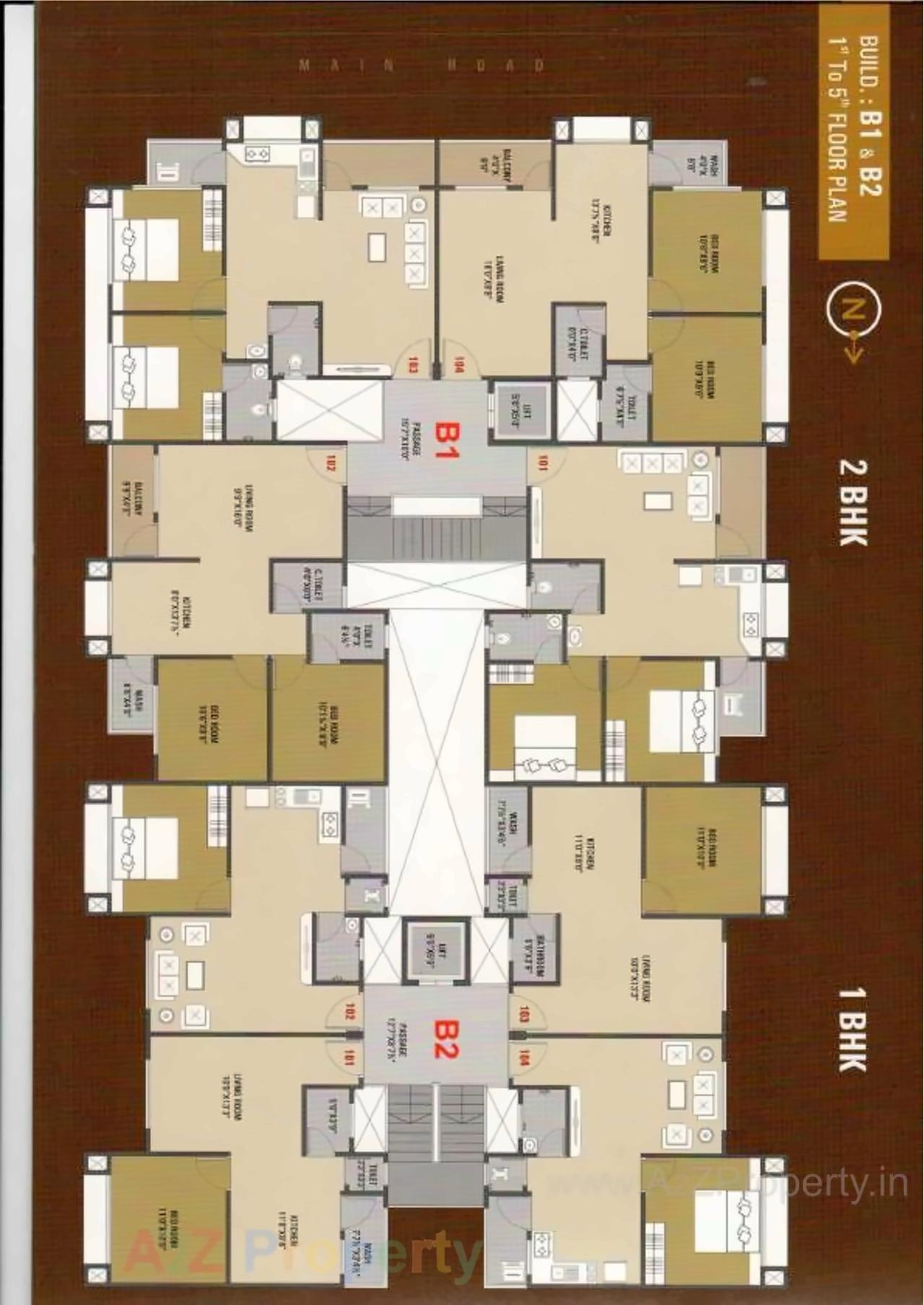Layout of real estate project Ghanshyam Avenue located at Balkash, Surat, Gujarat