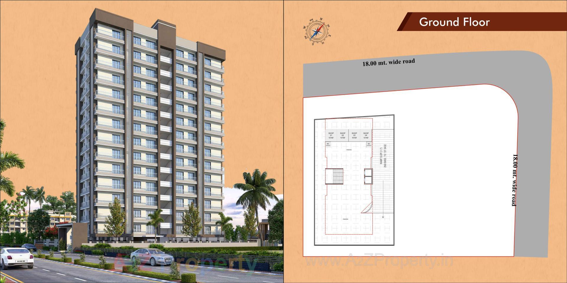 Layout of real estate project Girikandra Residency located at Puna, Surat, Gujarat