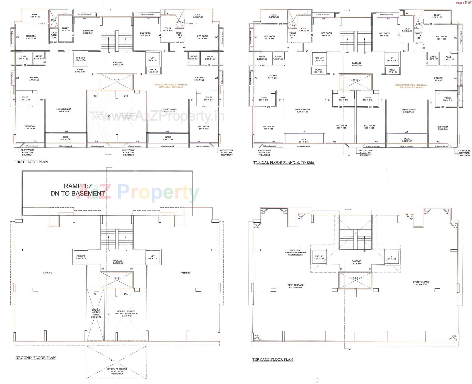 Layout of real estate project Globcon Oasis located at Pal, Surat, Gujarat