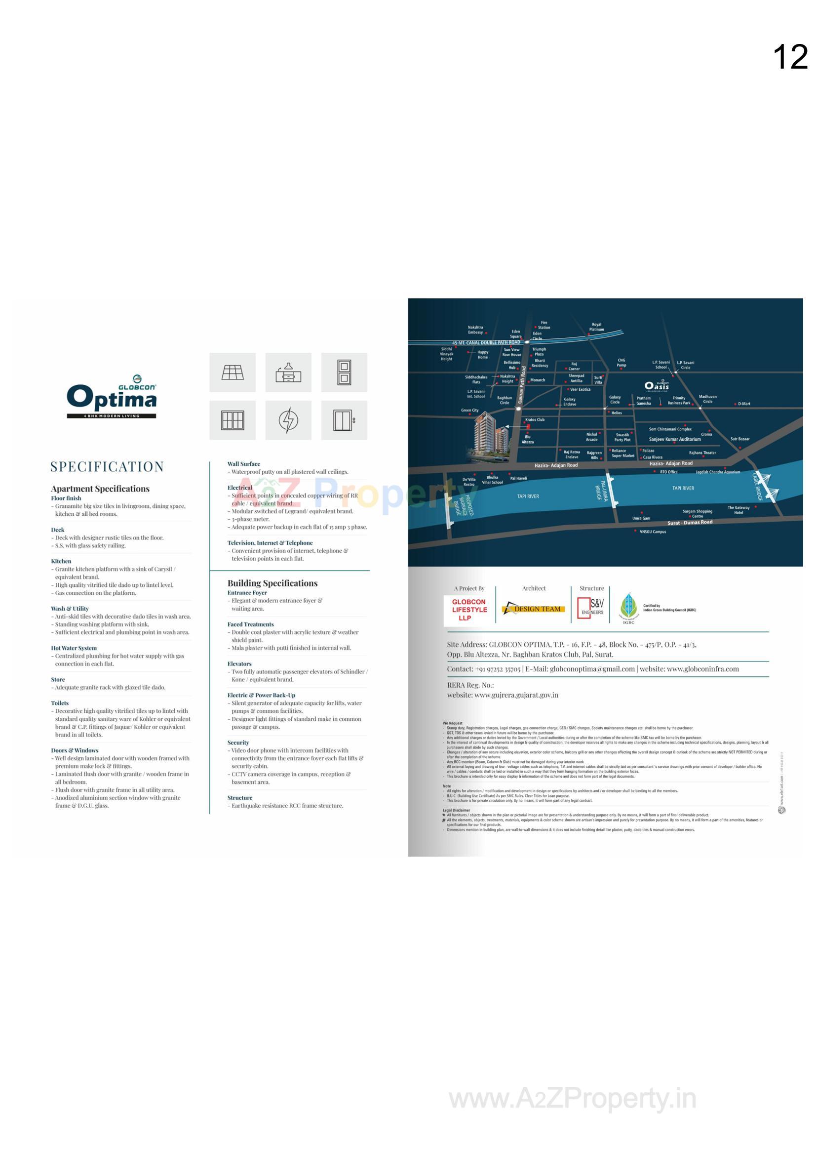  of real estate project Globcon Optima located at Pal, Surat, Gujarat