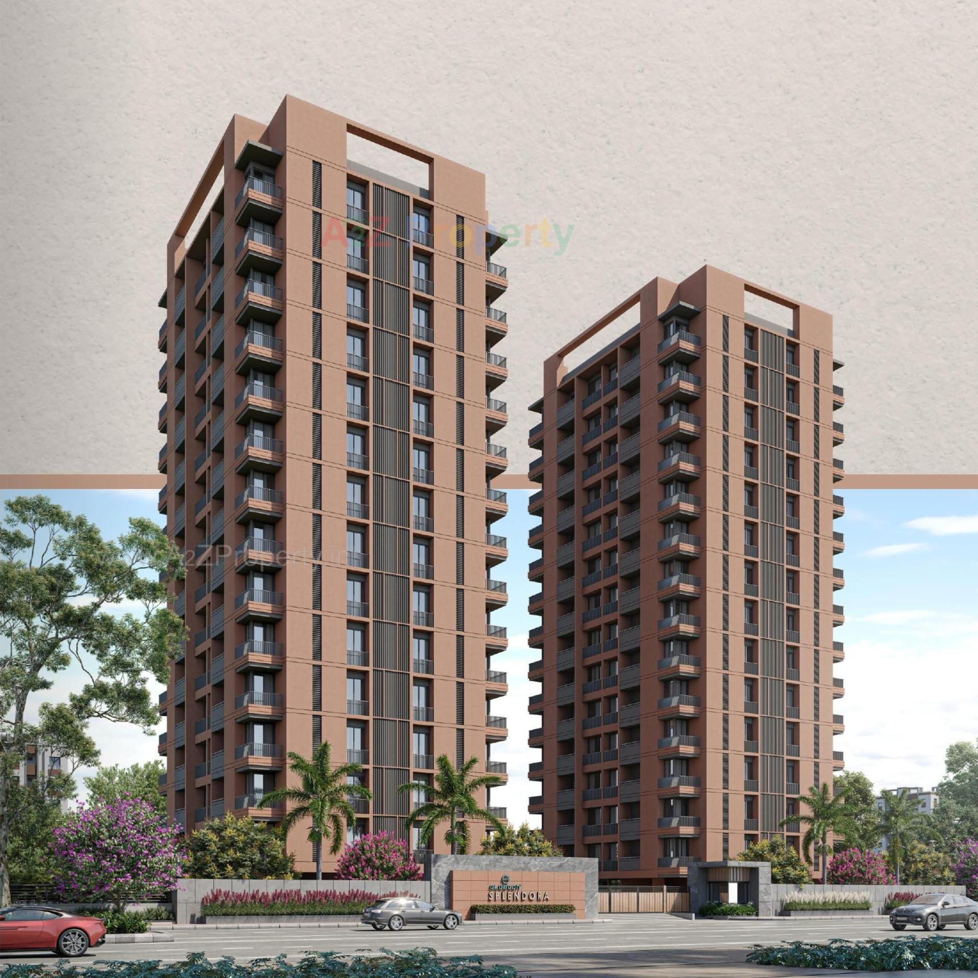 3D Elevation of real estate project Globcon Splendora located at Palanpor, Surat, Gujarat