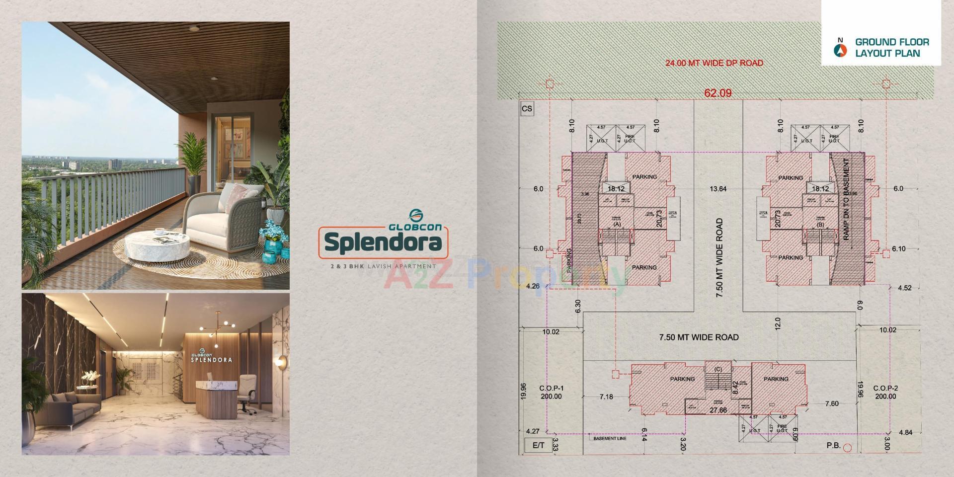 Layout of real estate project Globcon Splendora located at Palanpor, Surat, Gujarat