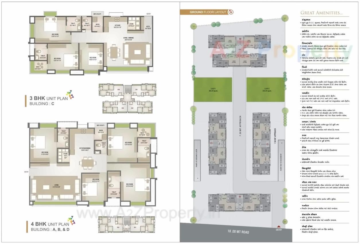 Layout of real estate project Glory Heights located at Surat, Surat, Gujarat
