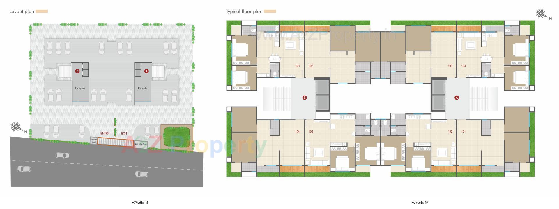 Layout of real estate project Gokul Homes located at Bhada, Surat, Gujarat
