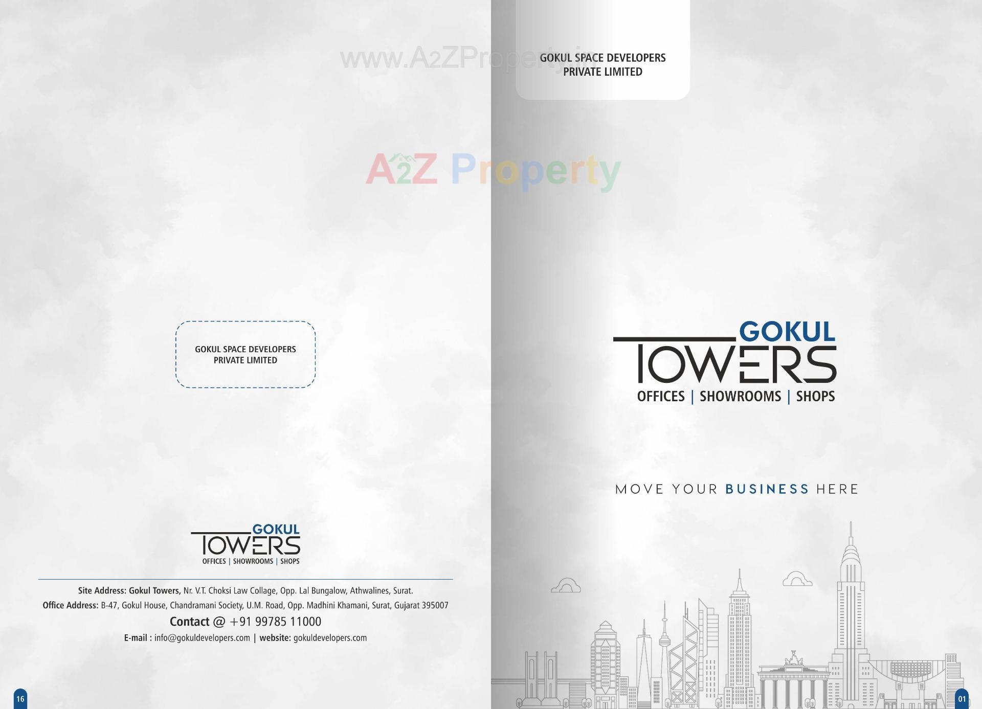  of real estate project Gokul Towers located at Athwa, Surat, Gujarat