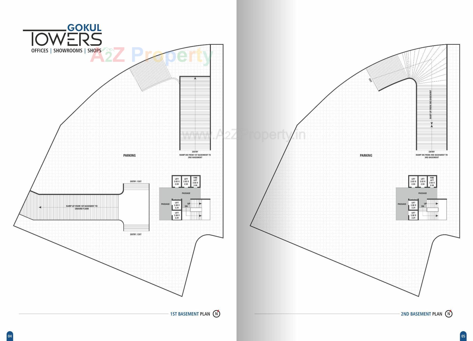 Layout of real estate project Gokul Towers located at Athwa, Surat, Gujarat