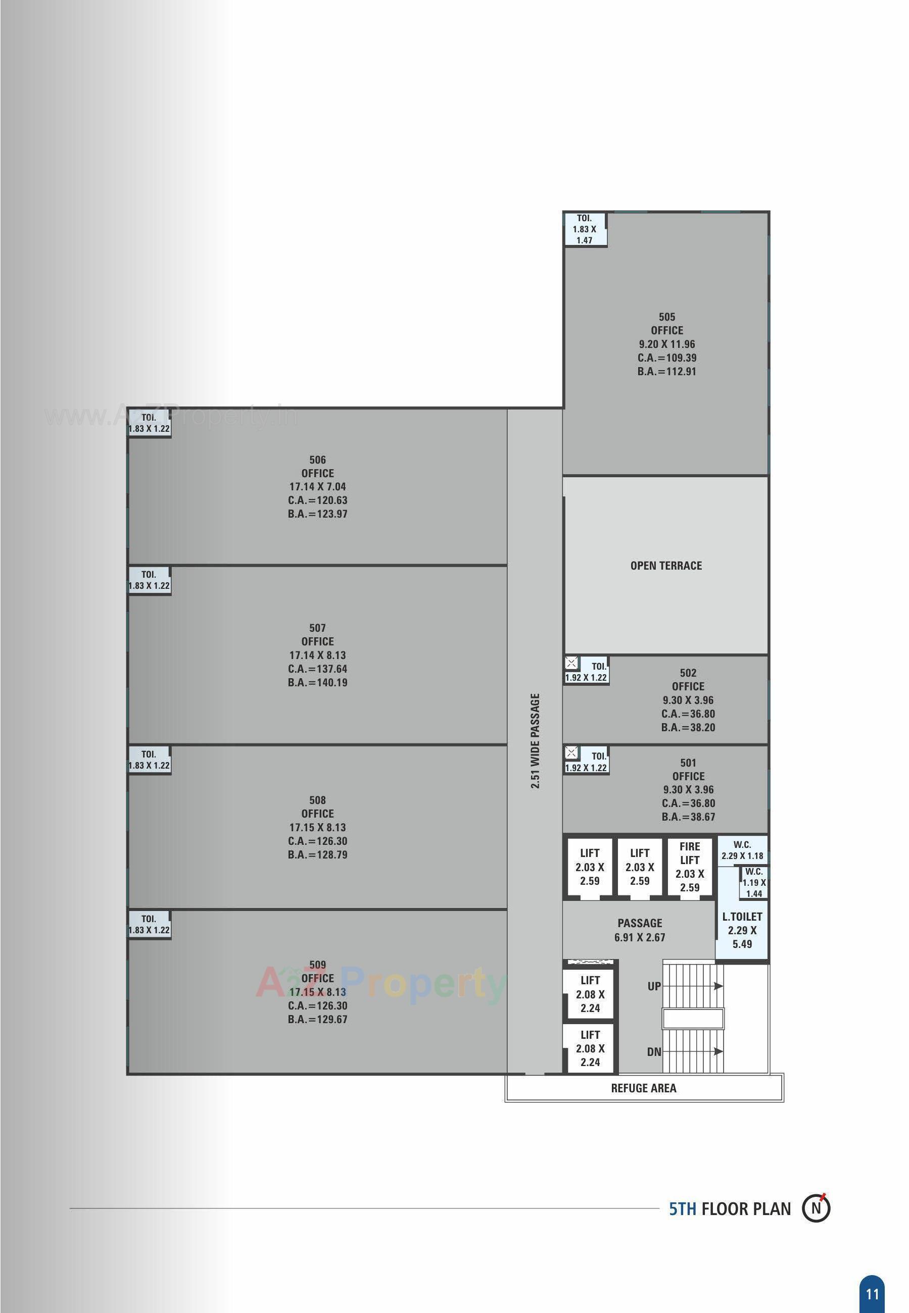 Layout of real estate project Gokul Towers located at Athwa, Surat, Gujarat