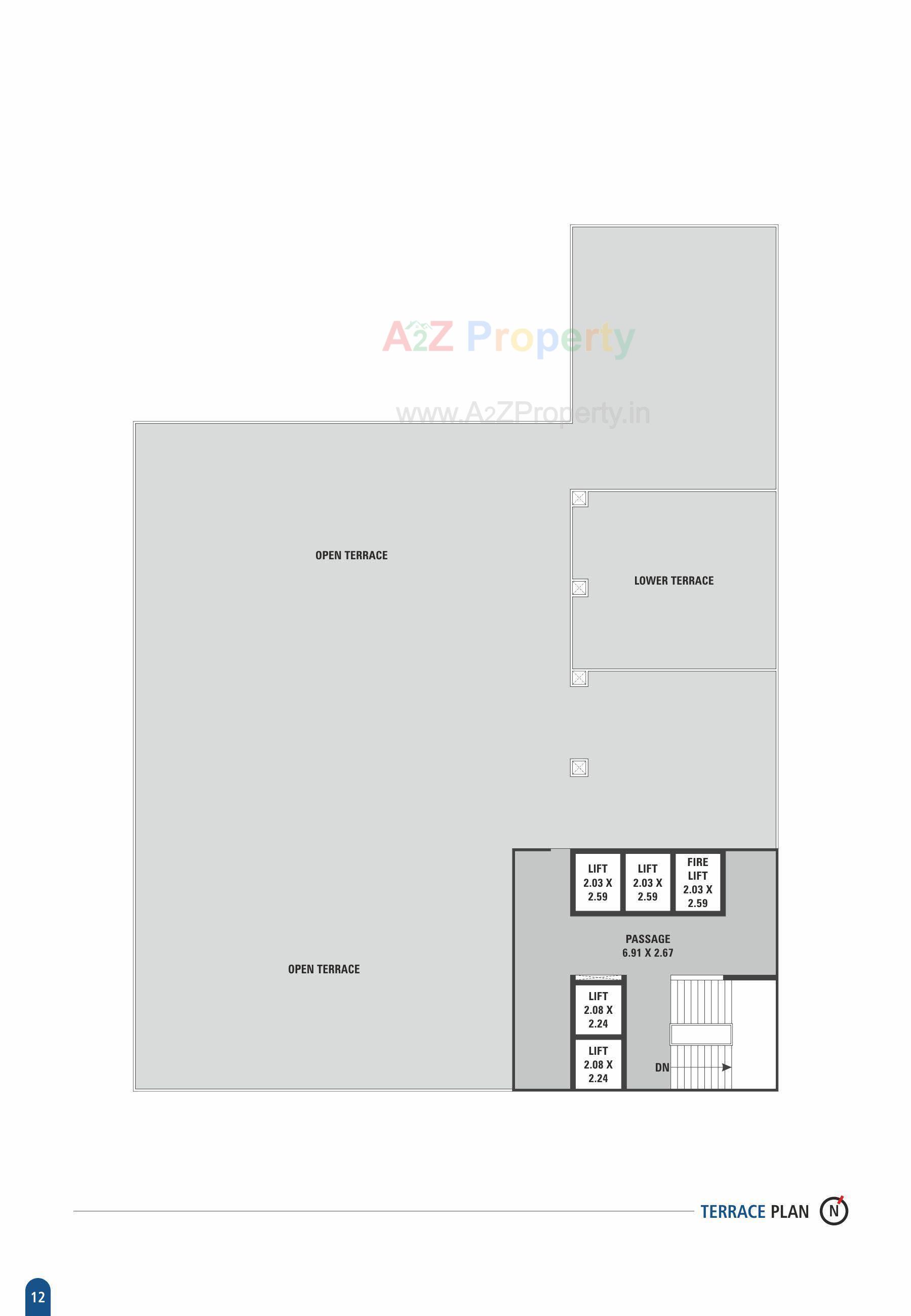 Layout of real estate project Gokul Towers located at Athwa, Surat, Gujarat