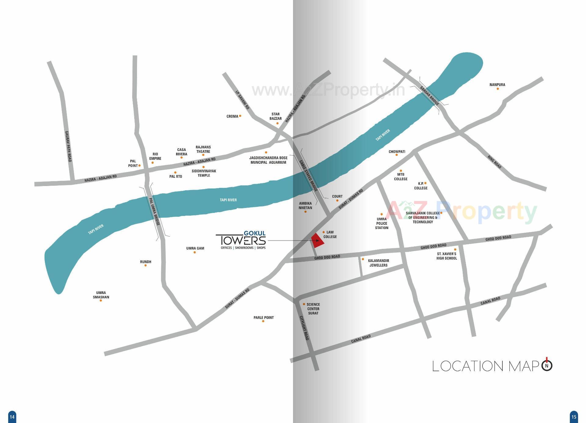  of real estate project Gokul Towers located at Athwa, Surat, Gujarat