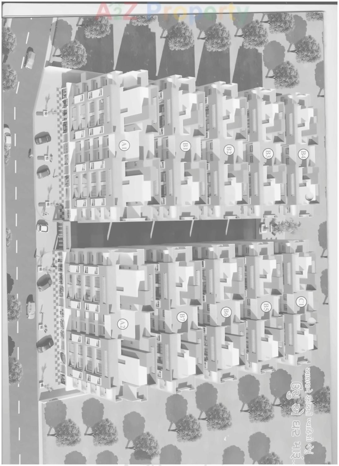Layout of real estate project Gokuldham Residency located at Kosad, Surat, Gujarat