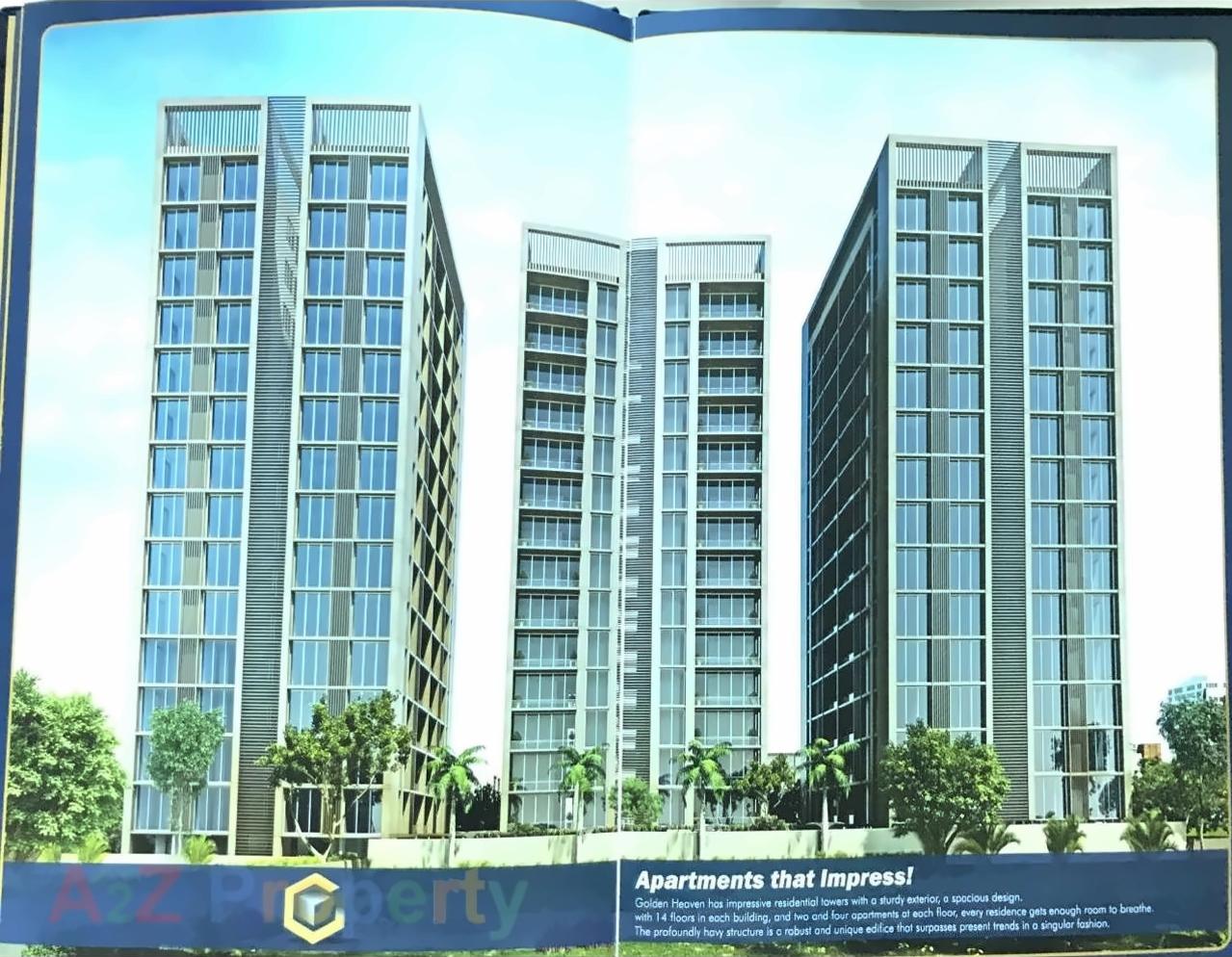 3D Elevation of real estate project Golden Heaven located at Surat, Surat, Gujarat